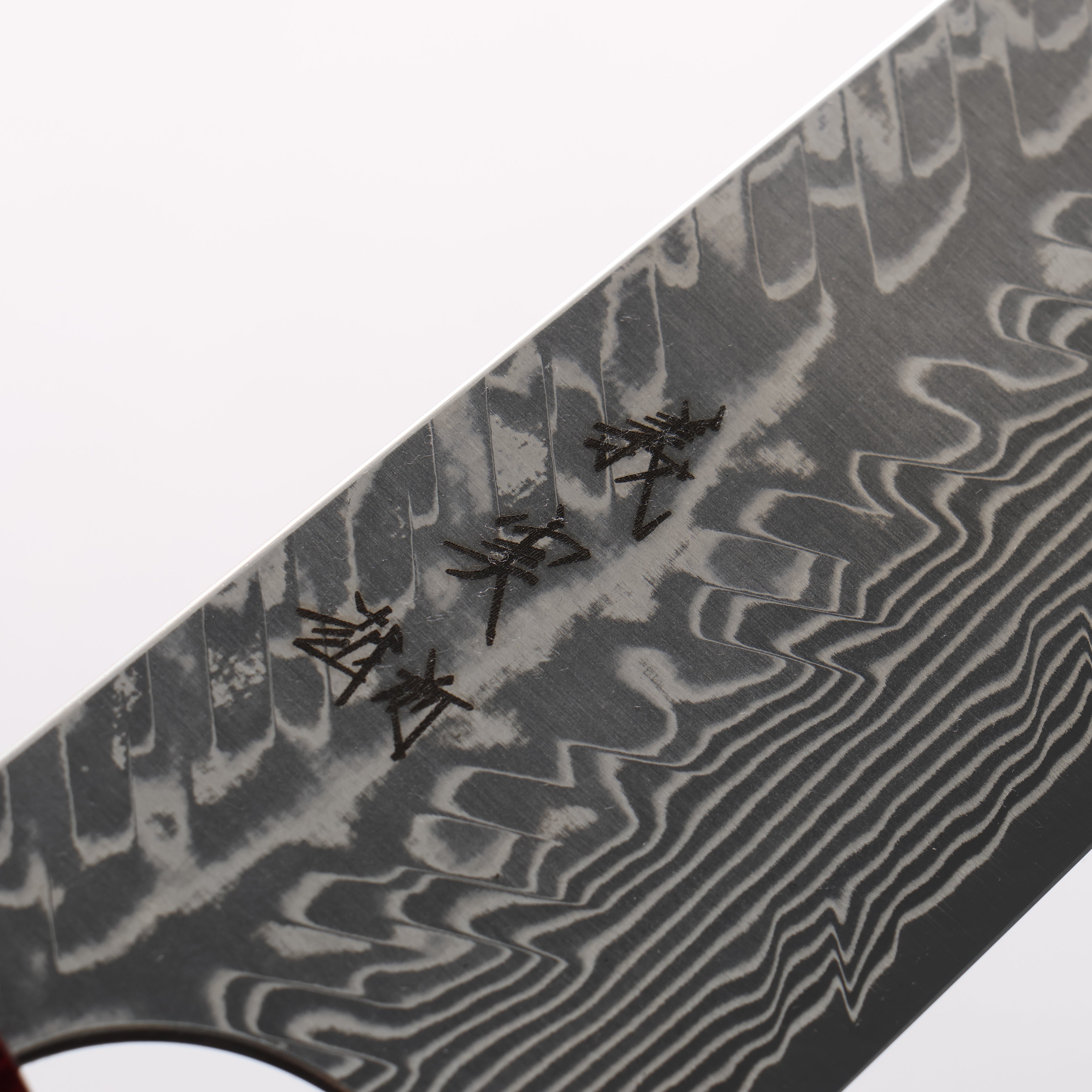 Yoshimi Kato SG2 Black Damascus Bunka 170mm Honduras Rosewood & Red Pakkawood Handle - Seisuke Knife