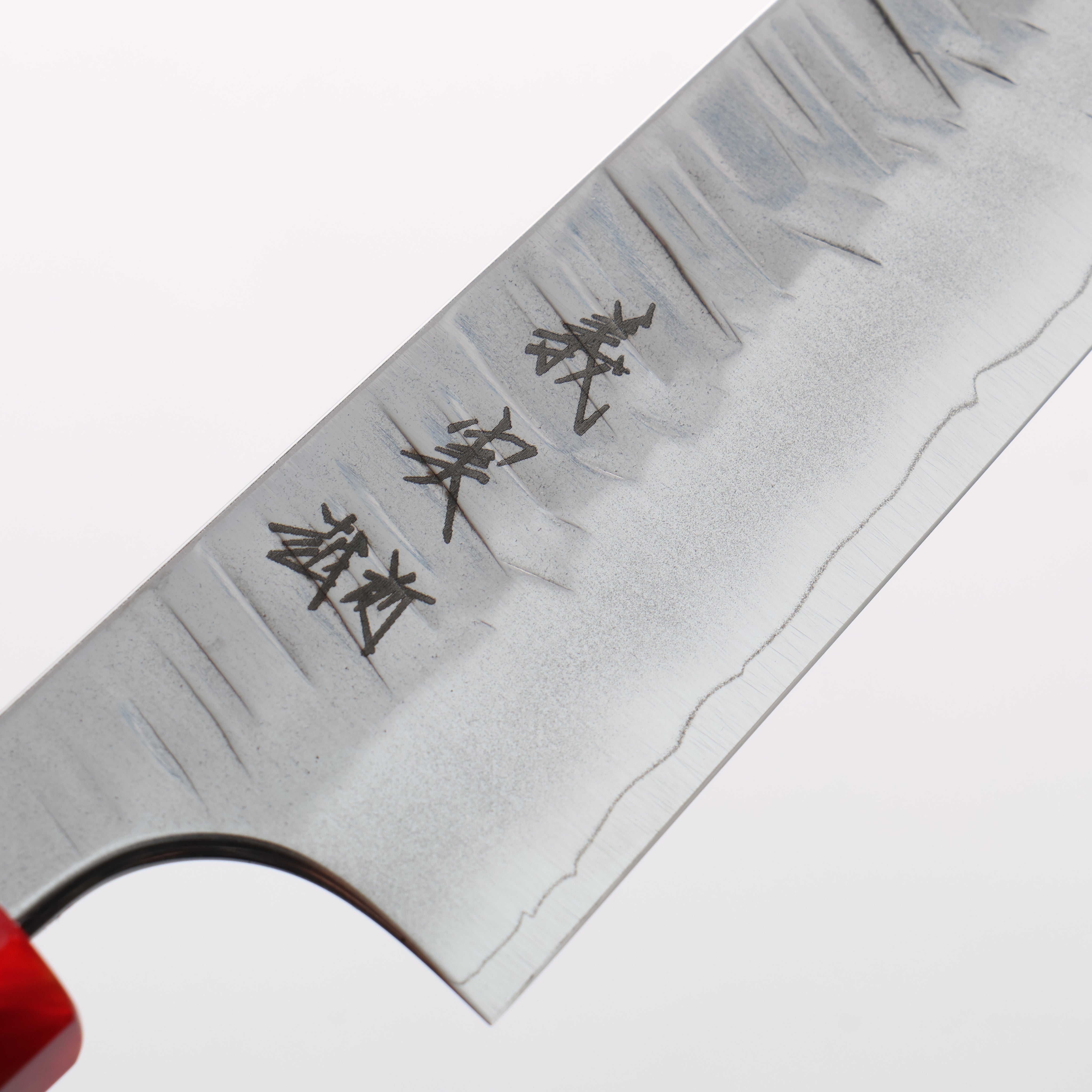 Yoshimi Kato SG2 V-Hammered Kiritsuke Petty-Utility 150mm Ebony Wood & Red Resin Handle - Seisuke Knife