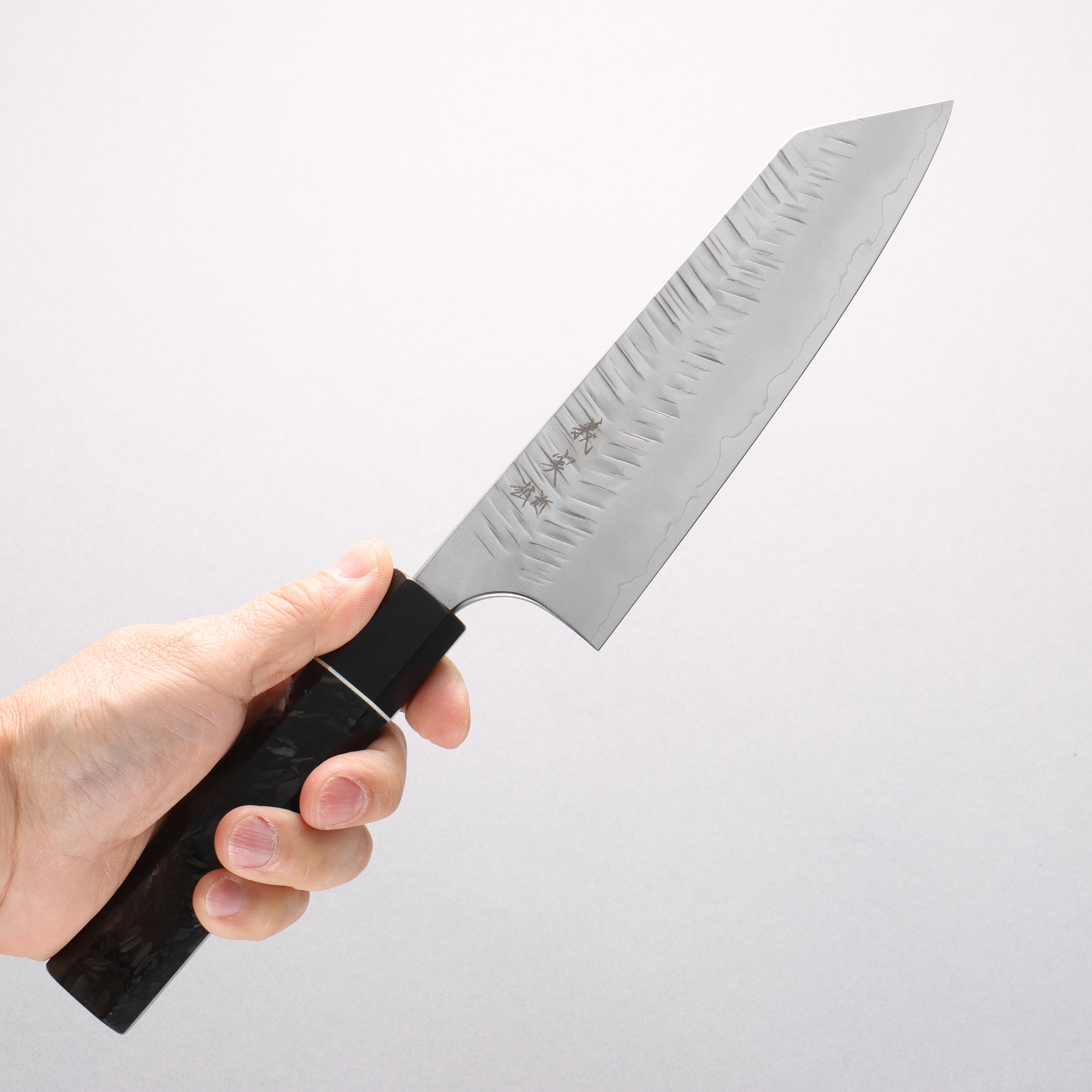 Yoshimi Kato SG2 V-Hammered Bunka 170mm Carbon Fiber & G10 Fiberglass Handle - Seisuke Knife
