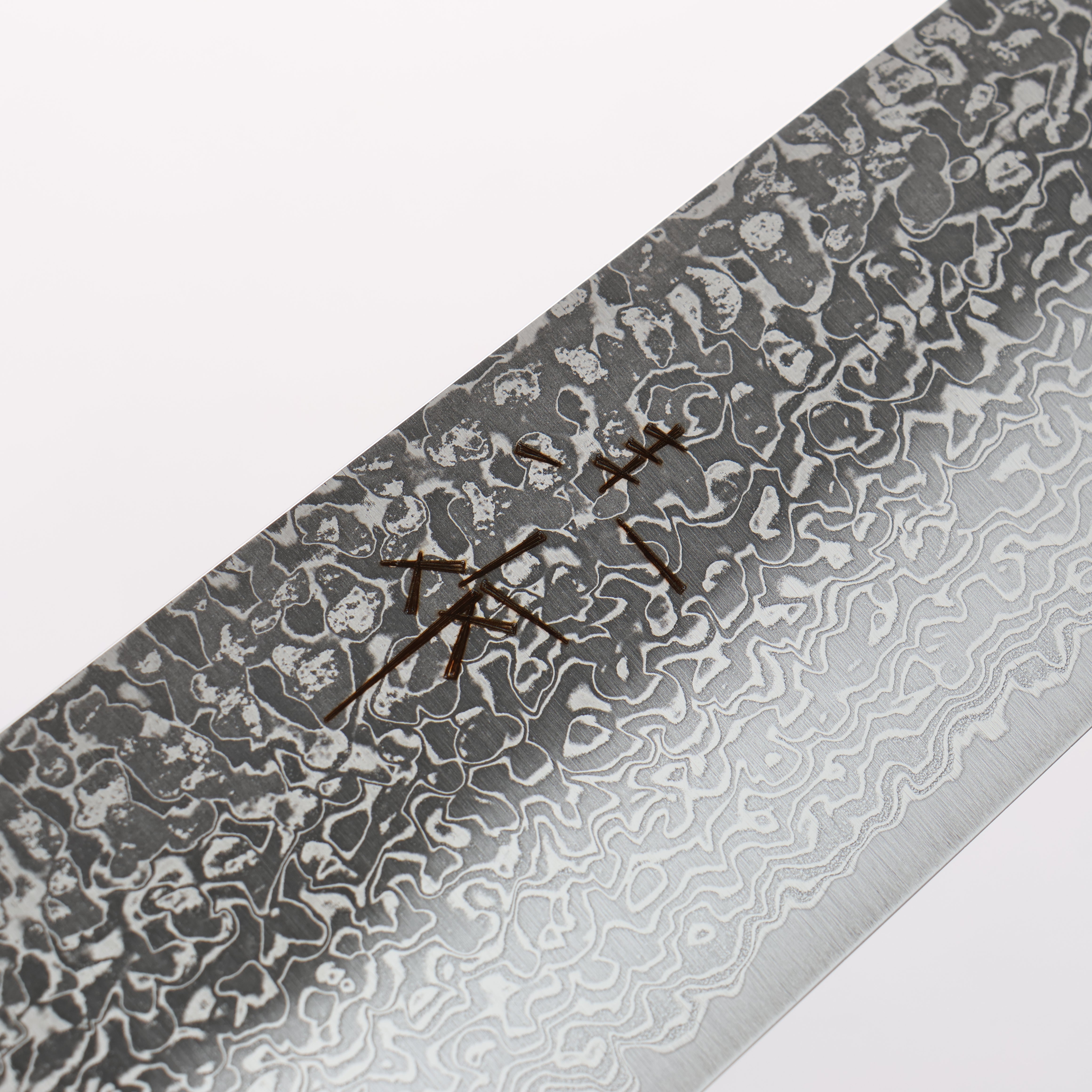 Kei Kobayashi SG2 Damascus Bunka 170mm Striped Ebony Wood & Pink Ring Handle - Seisuke Knife