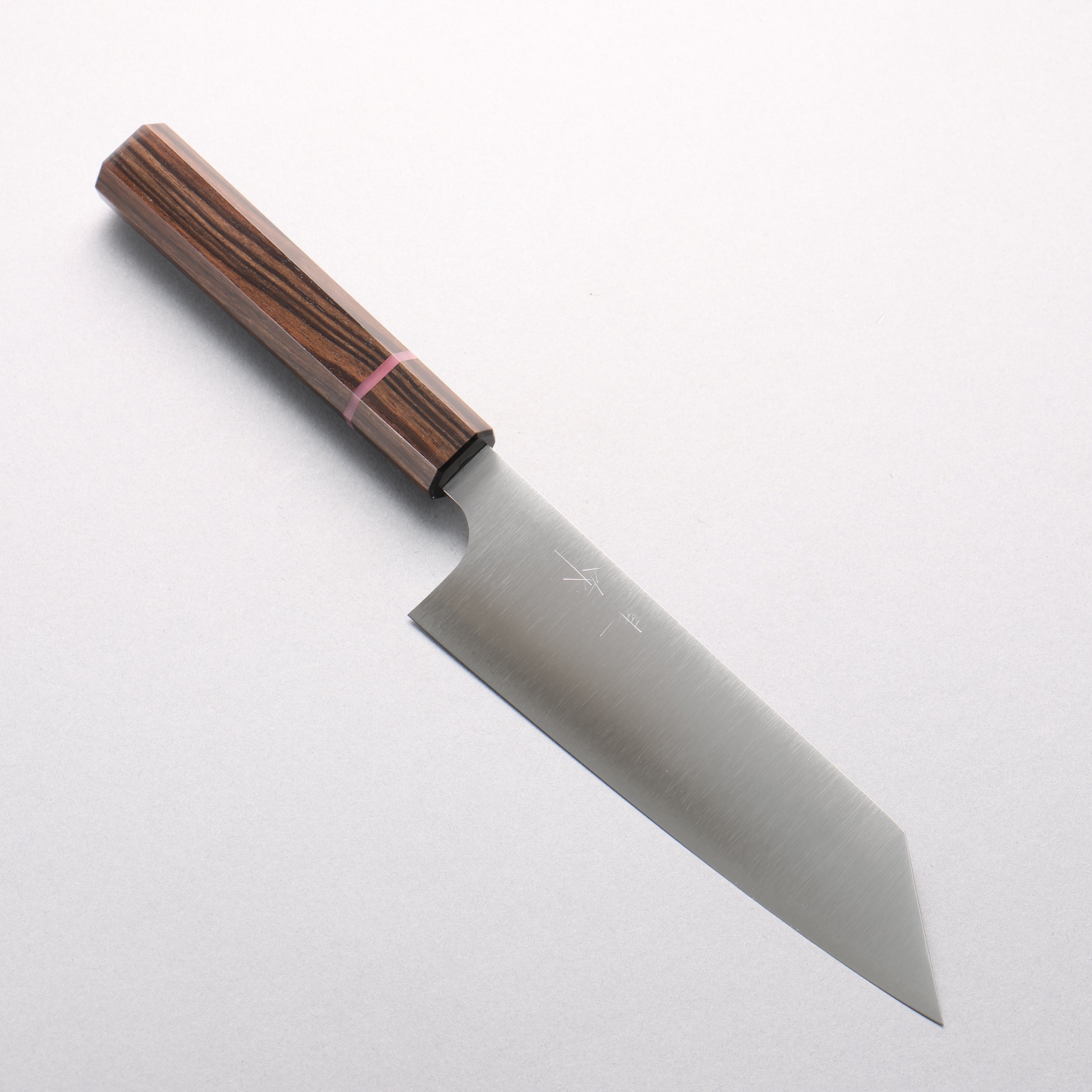 Kei Kobayashi SG2 Bunka 170mm Striped Ebony Wood & Pink Ring Handle - Seisuke Knife