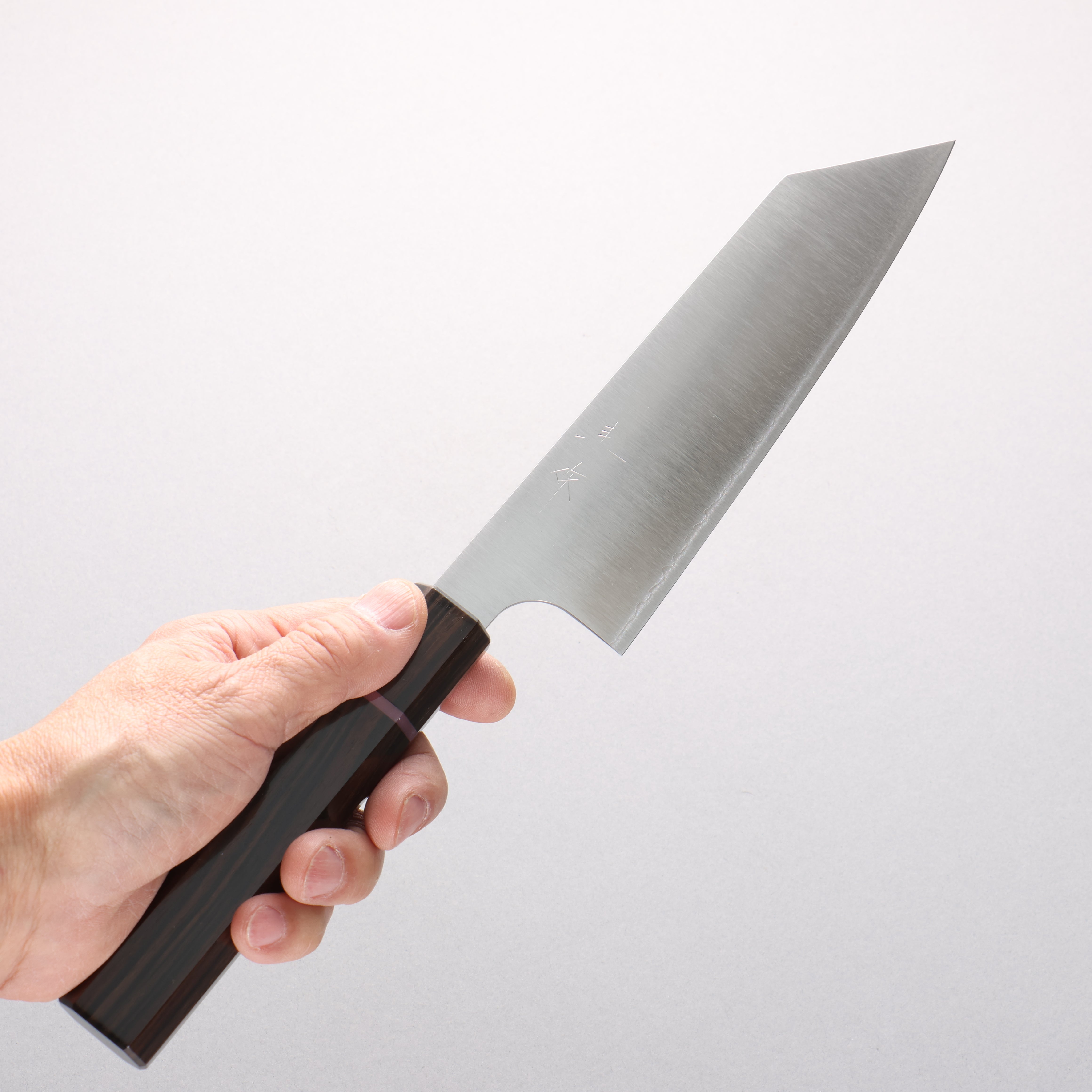 Kei Kobayashi SG2 Bunka 170mm Striped Ebony Wood & Pink Ring Handle - Seisuke Knife