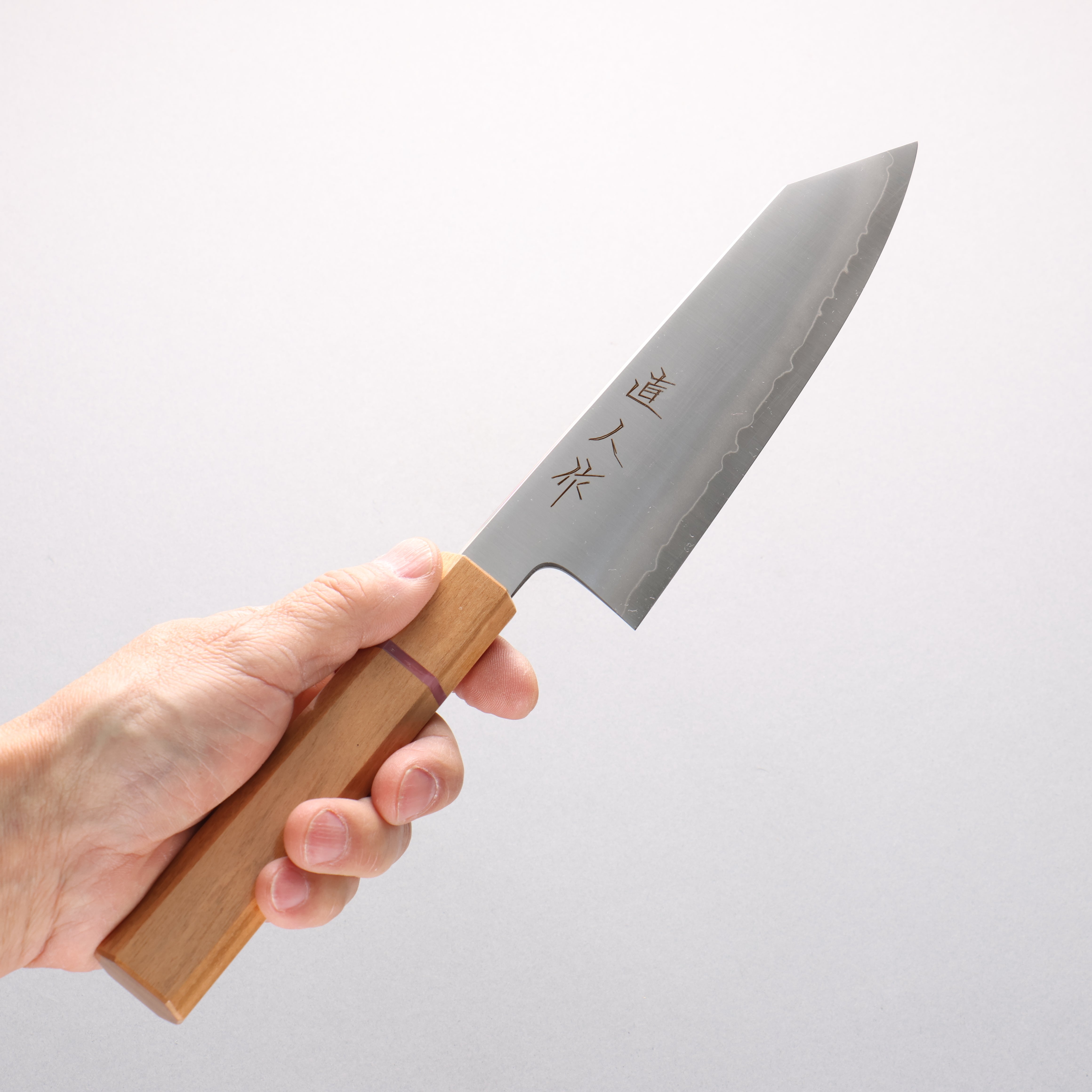 Naohito Myojin Cobalt Special Steel Bunka 170mm Cherry Wood & Pink Ring Handle - Seisuke Knife