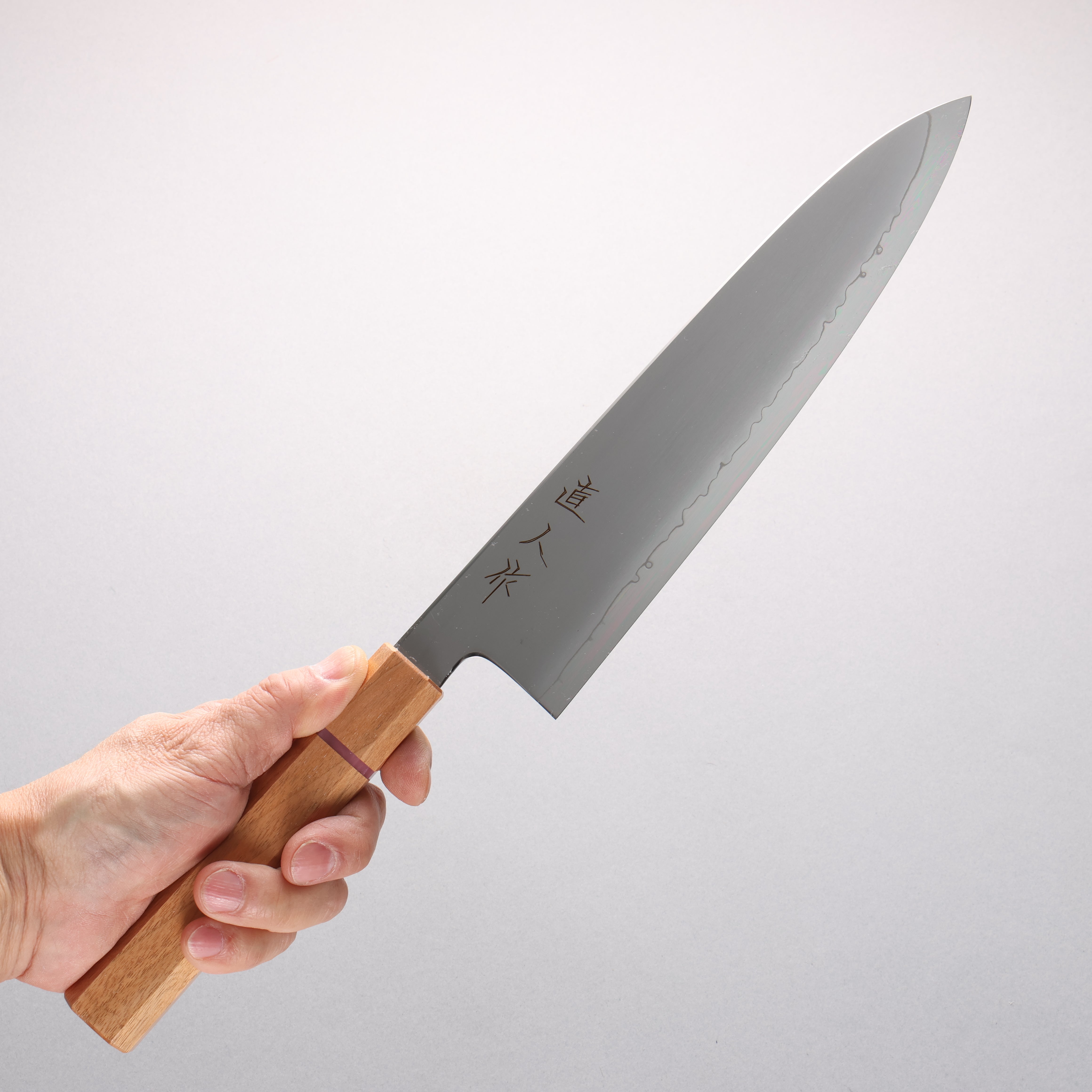 Naohito Myojin SG2 Kasumitogi Gyuto 240mm Cherry Wood & Pink Ring Handle - Seisuke Knife