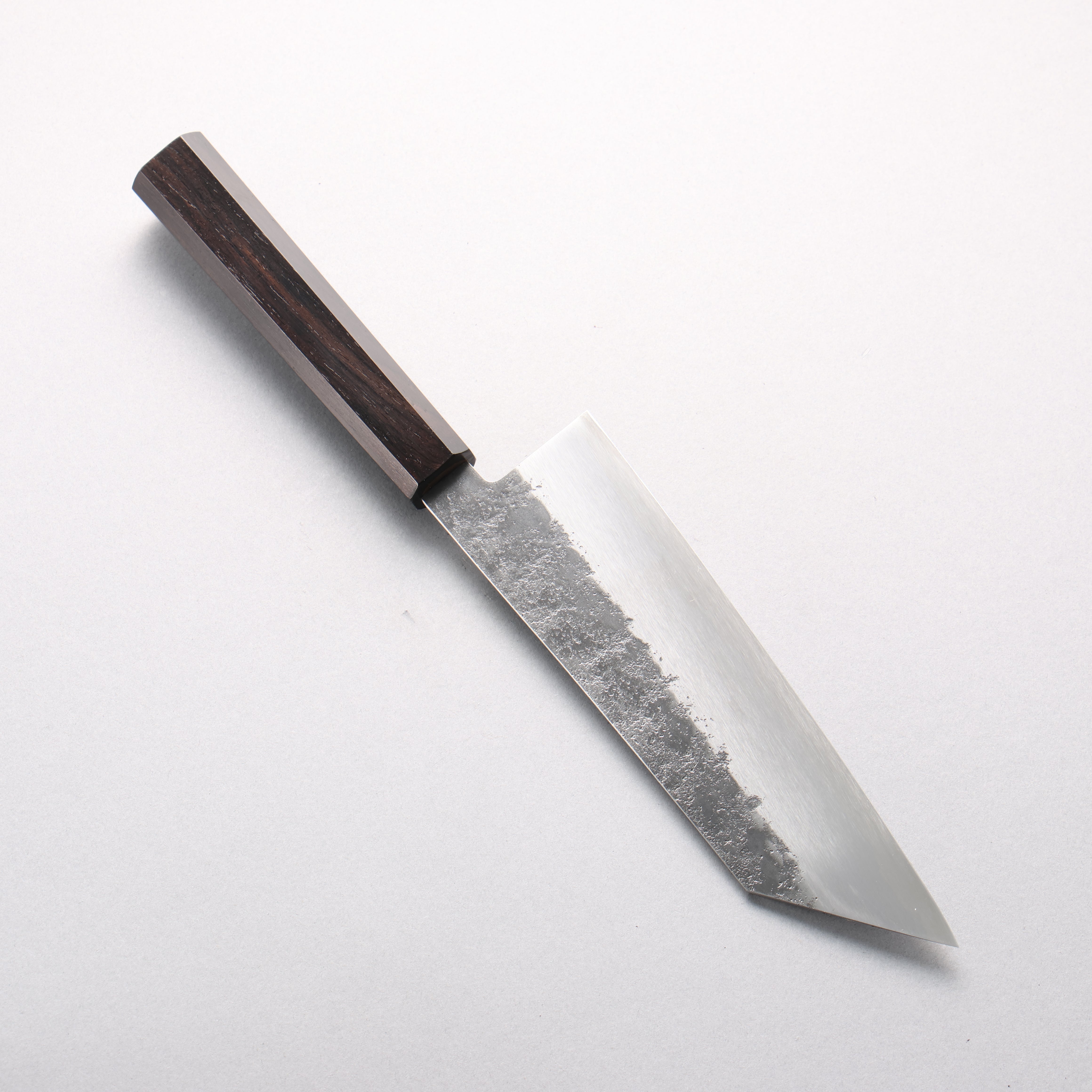 Seisuke Silver Steel No.3 Nashiji Kiritsuke Santoku 180mm Ebony Wood Handle - Seisuke Knife