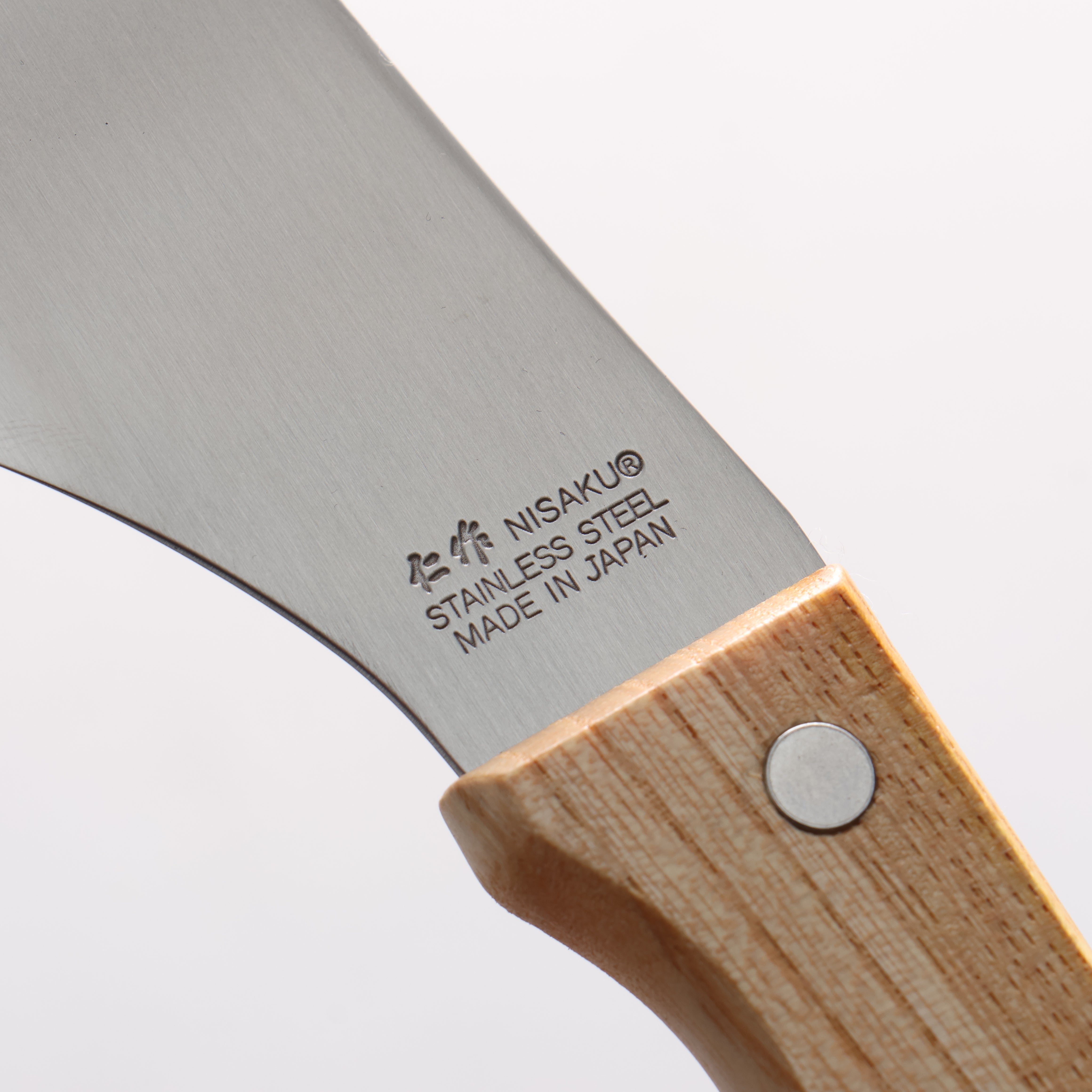 Nisaku Stainless Steel Serrated Bread Knife 240mm Natural wood Handle - Seisuke Knife