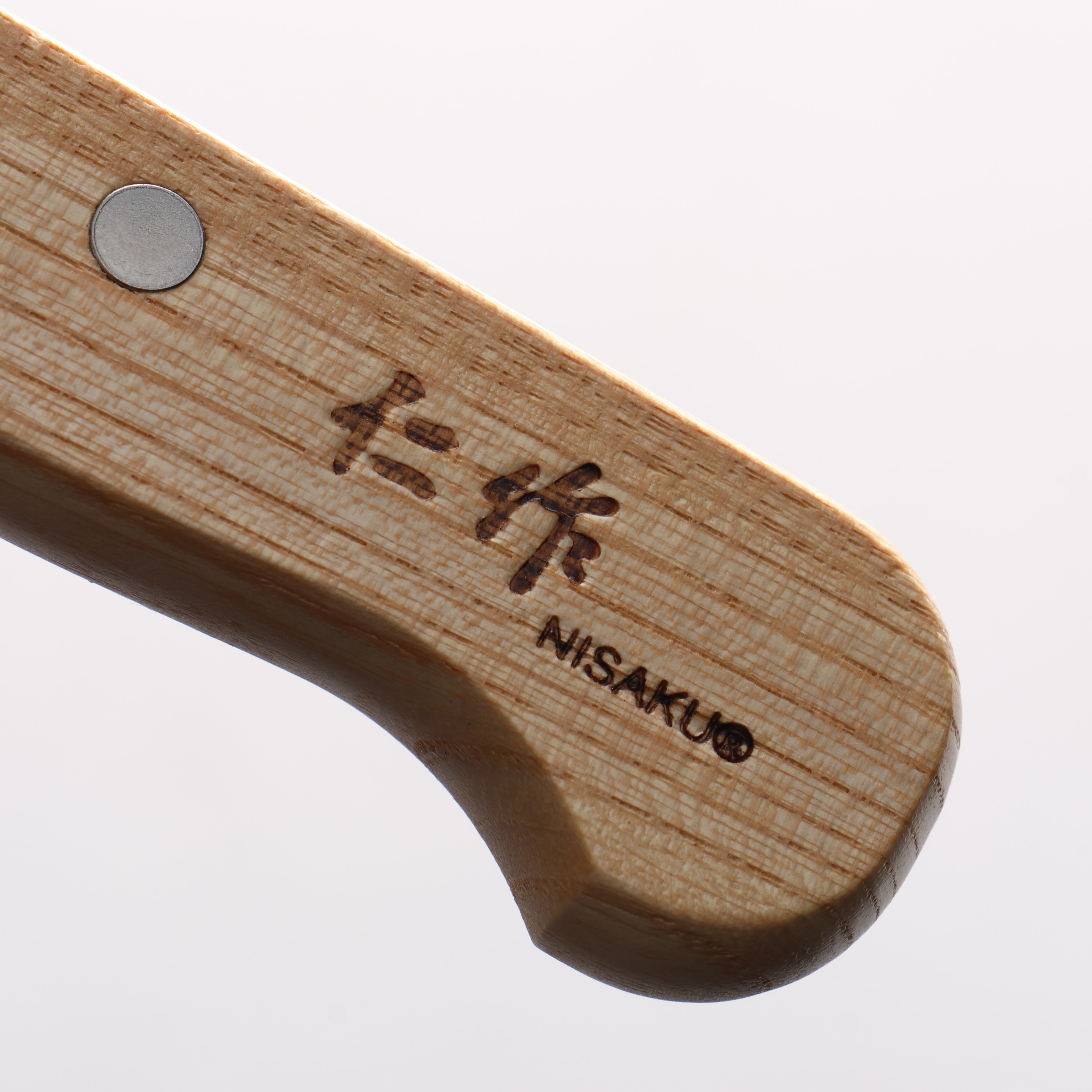 Nisaku Stainless Steel Serrated Bread Knife 240mm Natural wood Handle - Seisuke Knife
