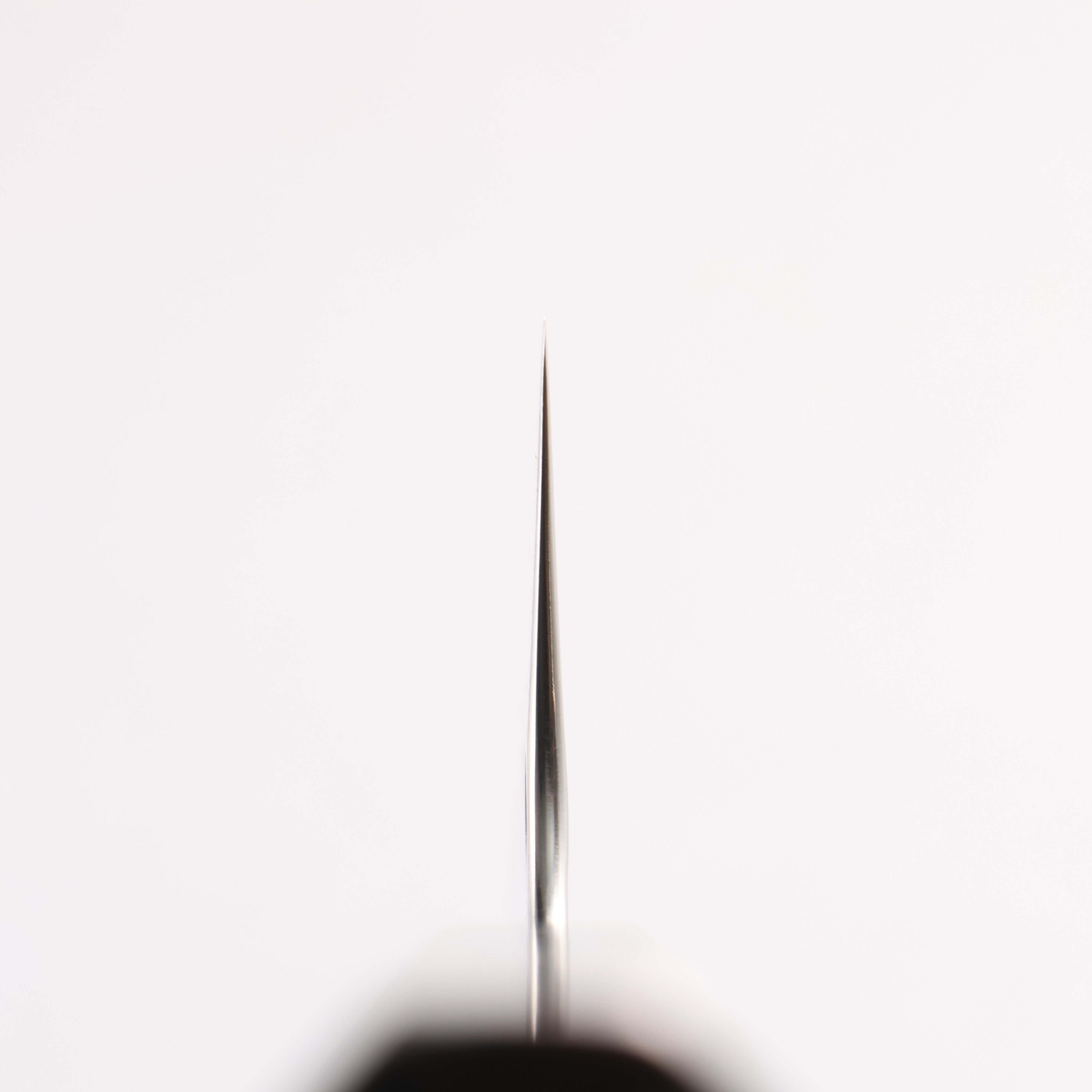 Yoshimi Kato SPG STRIX V-Hammered Santoku 170mm Stabilized Birch & Black Resin Handle - Seisuke Knife