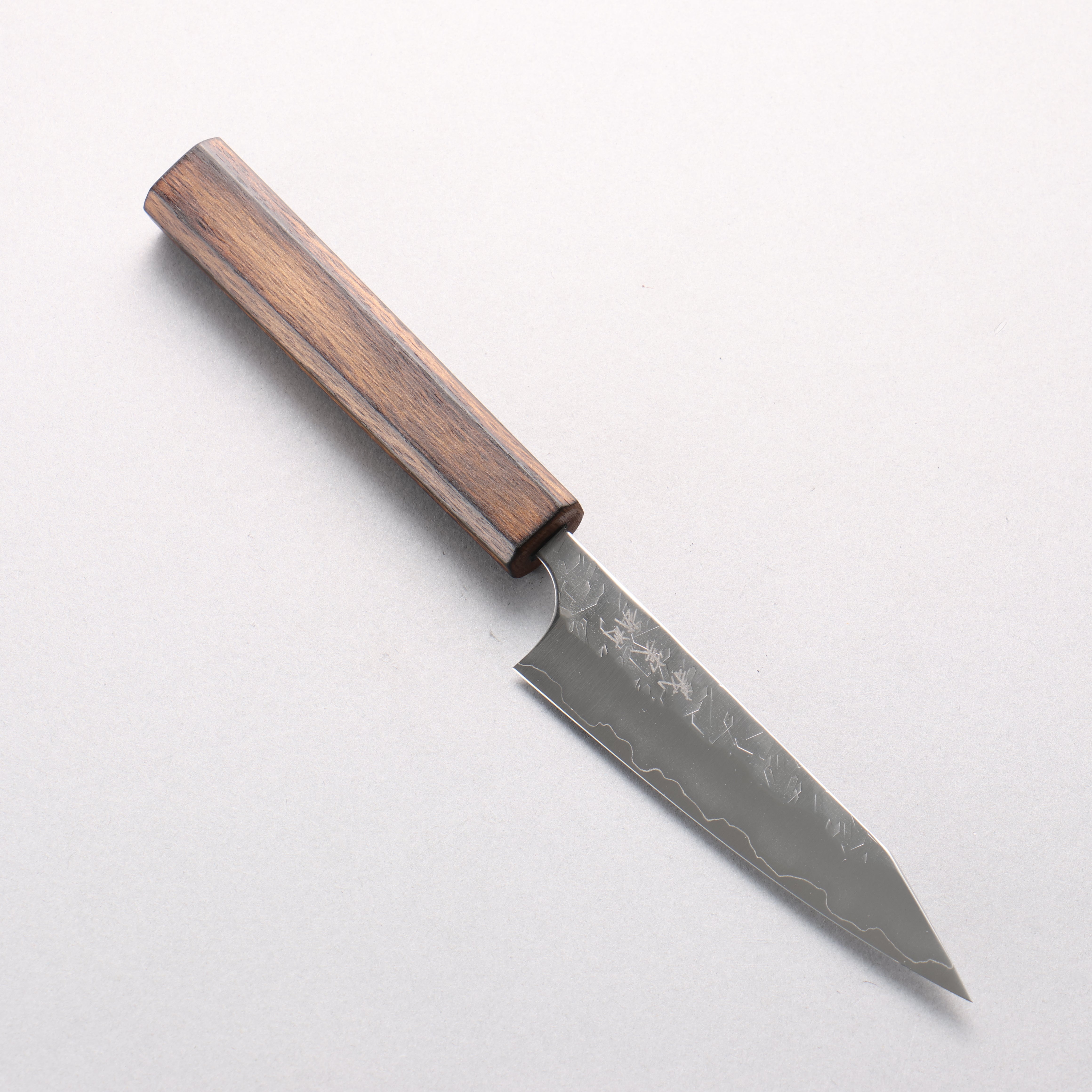 Yoshimi Kato Hyo SG2 Hammered Kiritsuke Petty-Utility 120mm Lacquered Burnt Oak Handle - Seisuke Knife