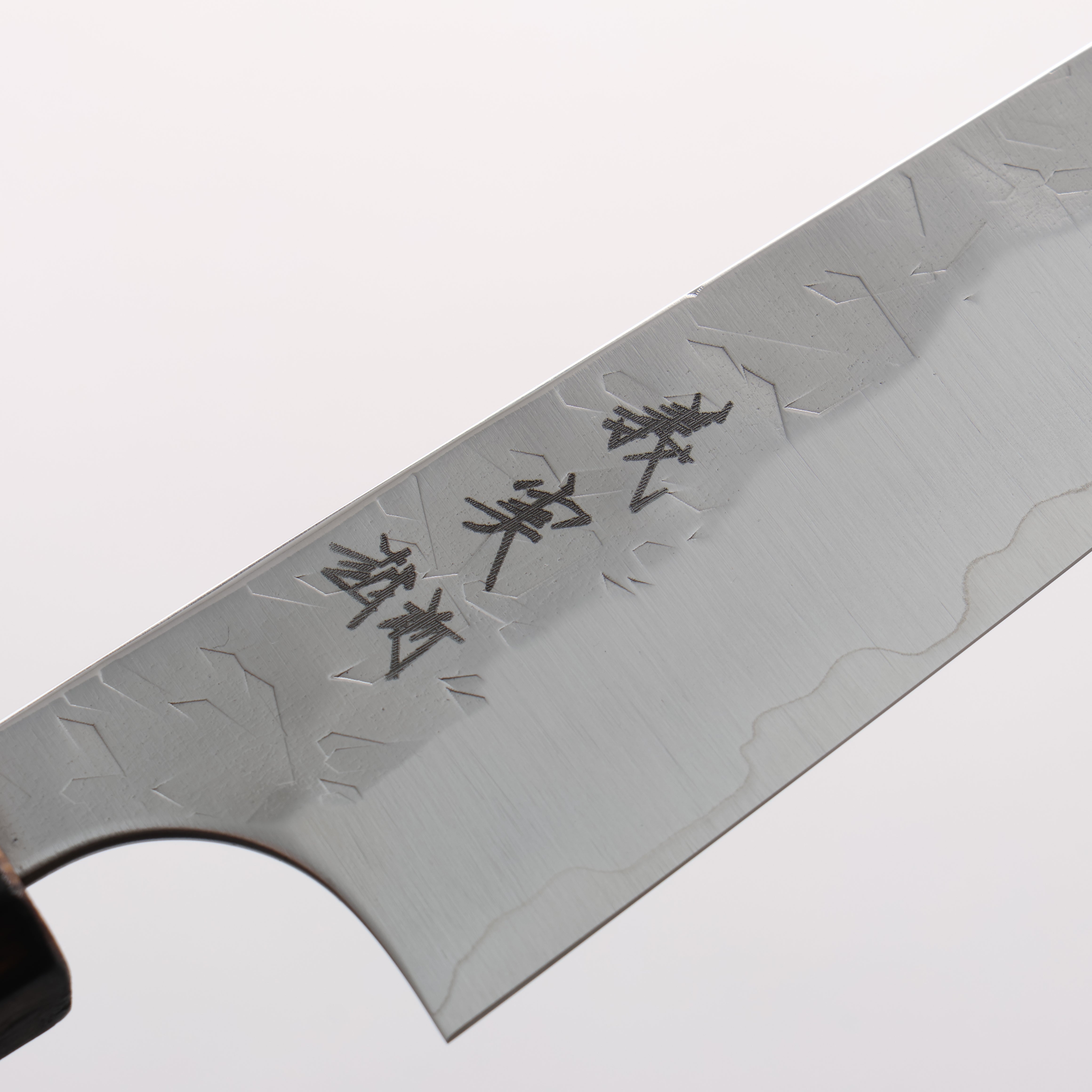 Yoshimi Kato Hyo SG2 Hammered Kiritsuke Petty-Utility 120mm Lacquered Burnt Oak Handle - Seisuke Knife