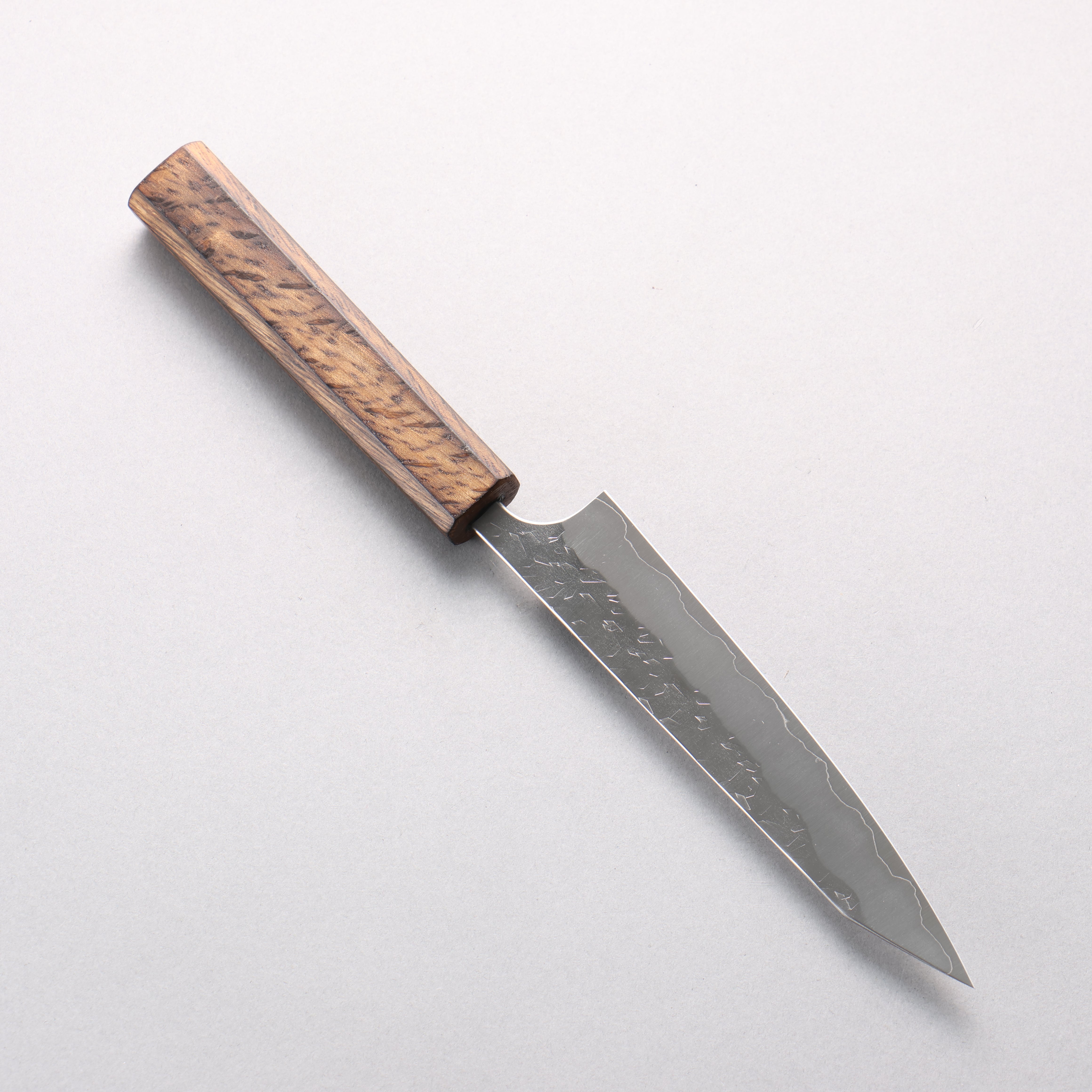 Yoshimi Kato Hyo SG2 Hammered Kiritsuke Petty-Utility 150mm Lacquered Burnt Oak Handle - Seisuke Knife