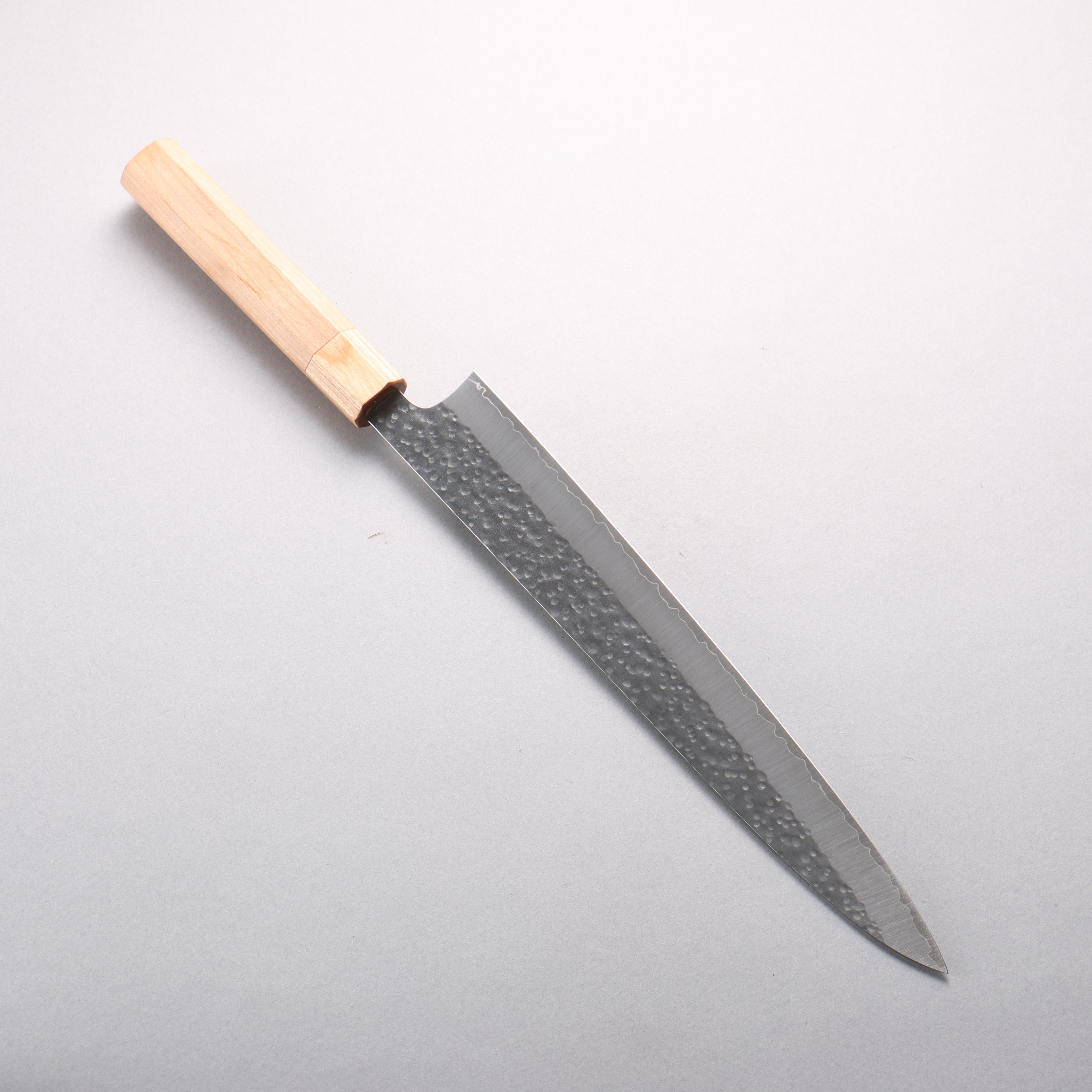 Makoto Kurosaki SG2 Hammered(Maru) Sujihiki 270mm Cherry Wood Handle - Seisuke Knife