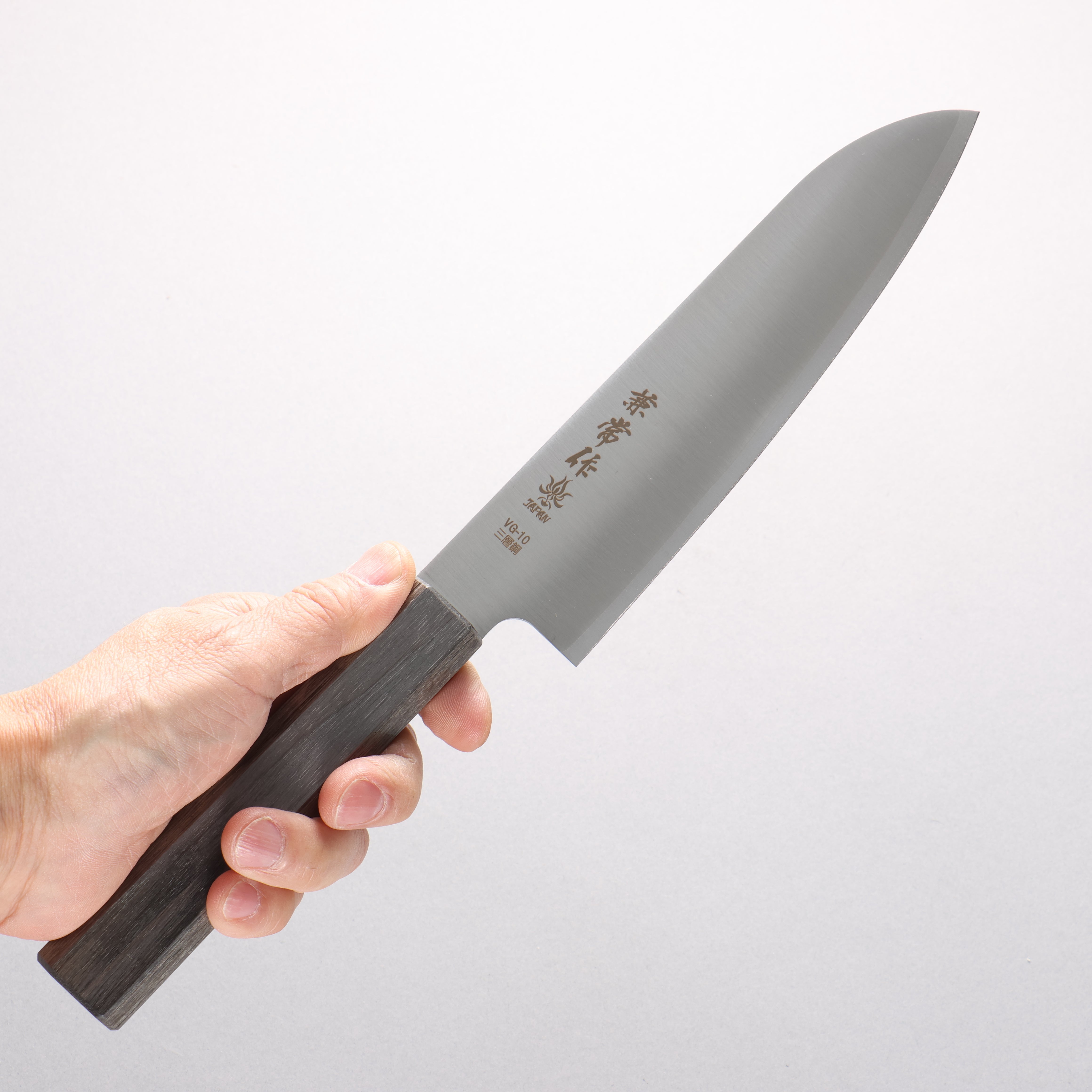 Kanetsune VG10 Santoku 180mm Gray Pakkawood Handle - Seisuke Knife