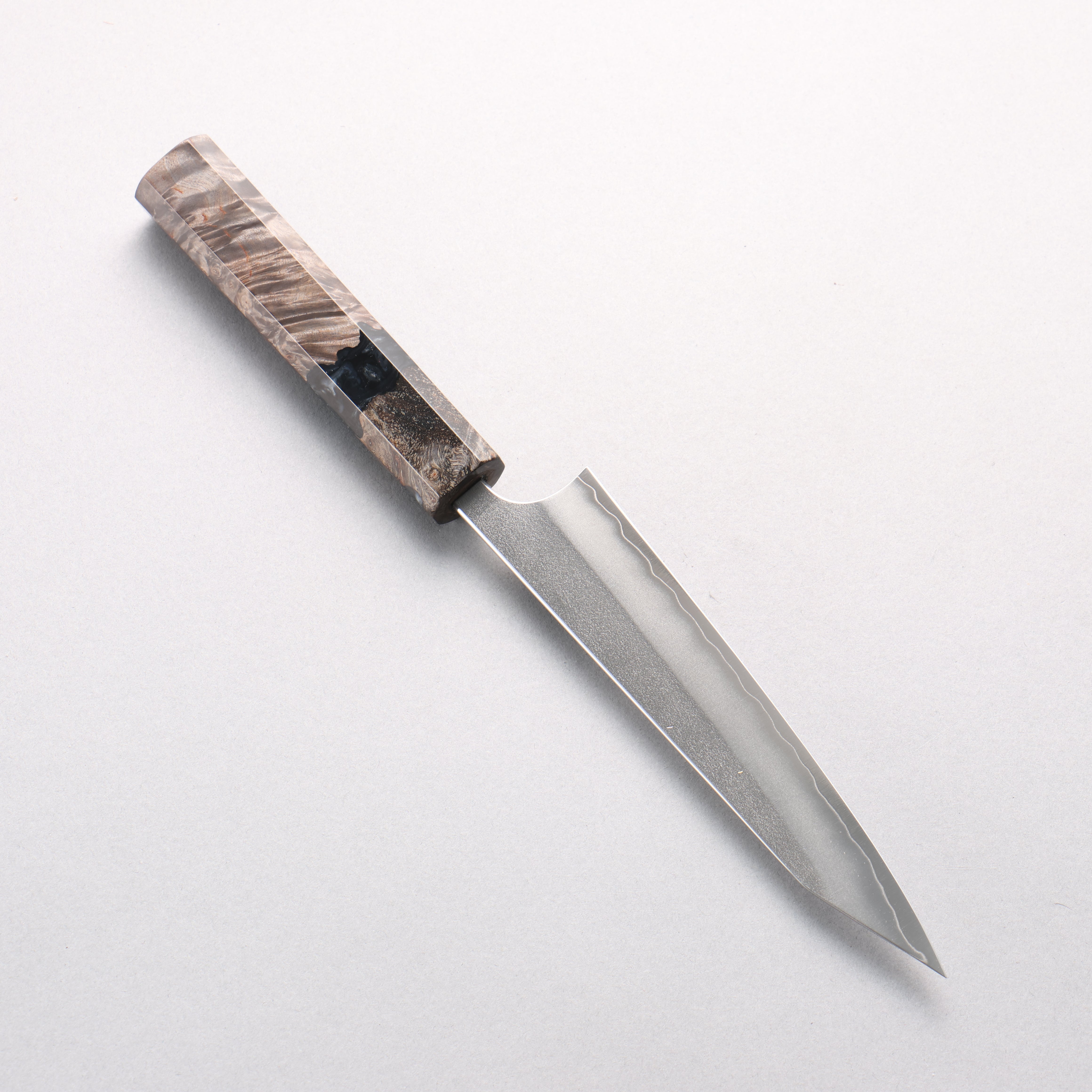 Yoshimi Kato SG2 Nashiji Kiritsuke Petty-Utility 150mm Stabilized Birch & Black Resin Handle - Seisuke Knife