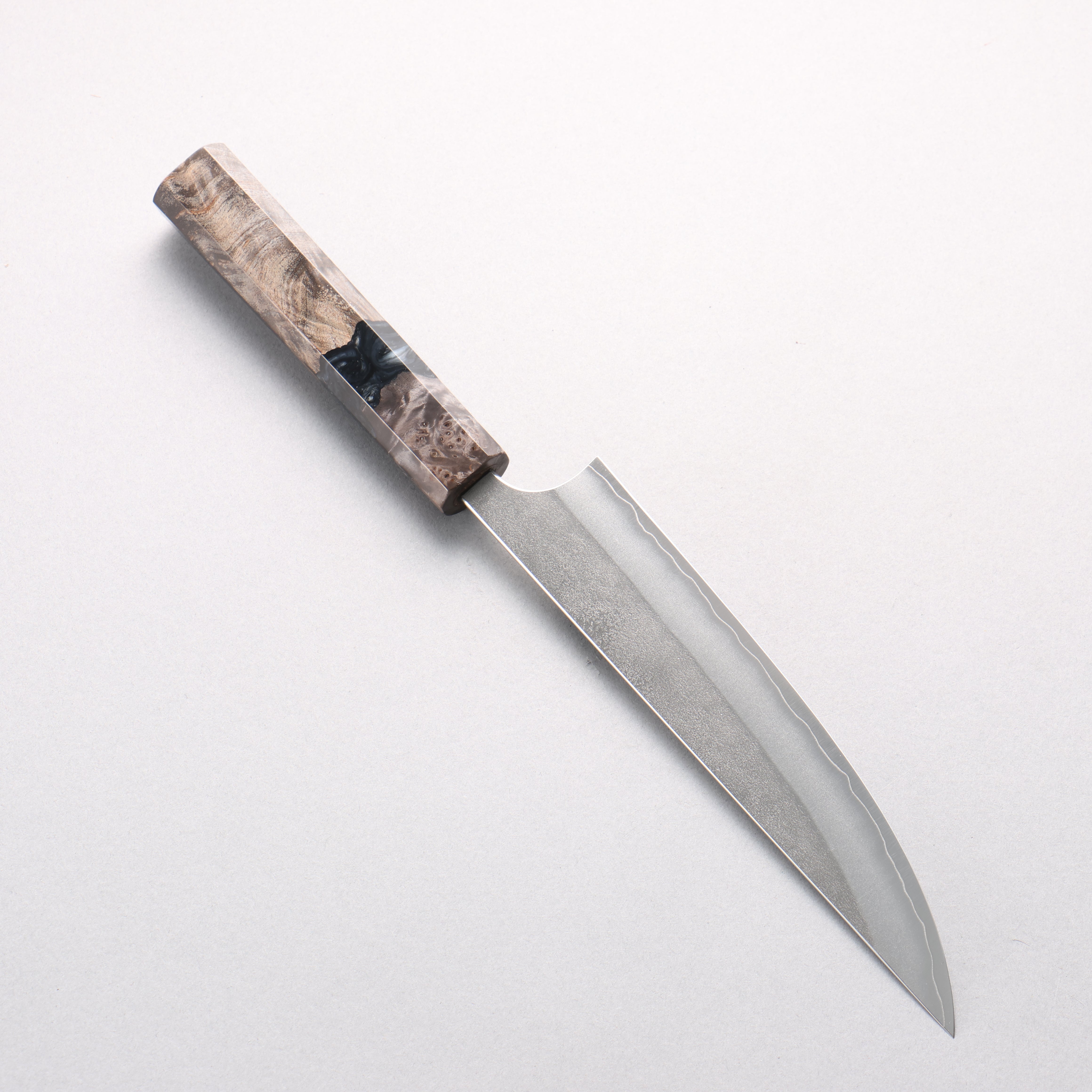 Yoshimi Kato SG2 Nashiji Kengata Petty-Utility 170mm Stabilized Birch & Black Resin Handle - Seisuke Knife