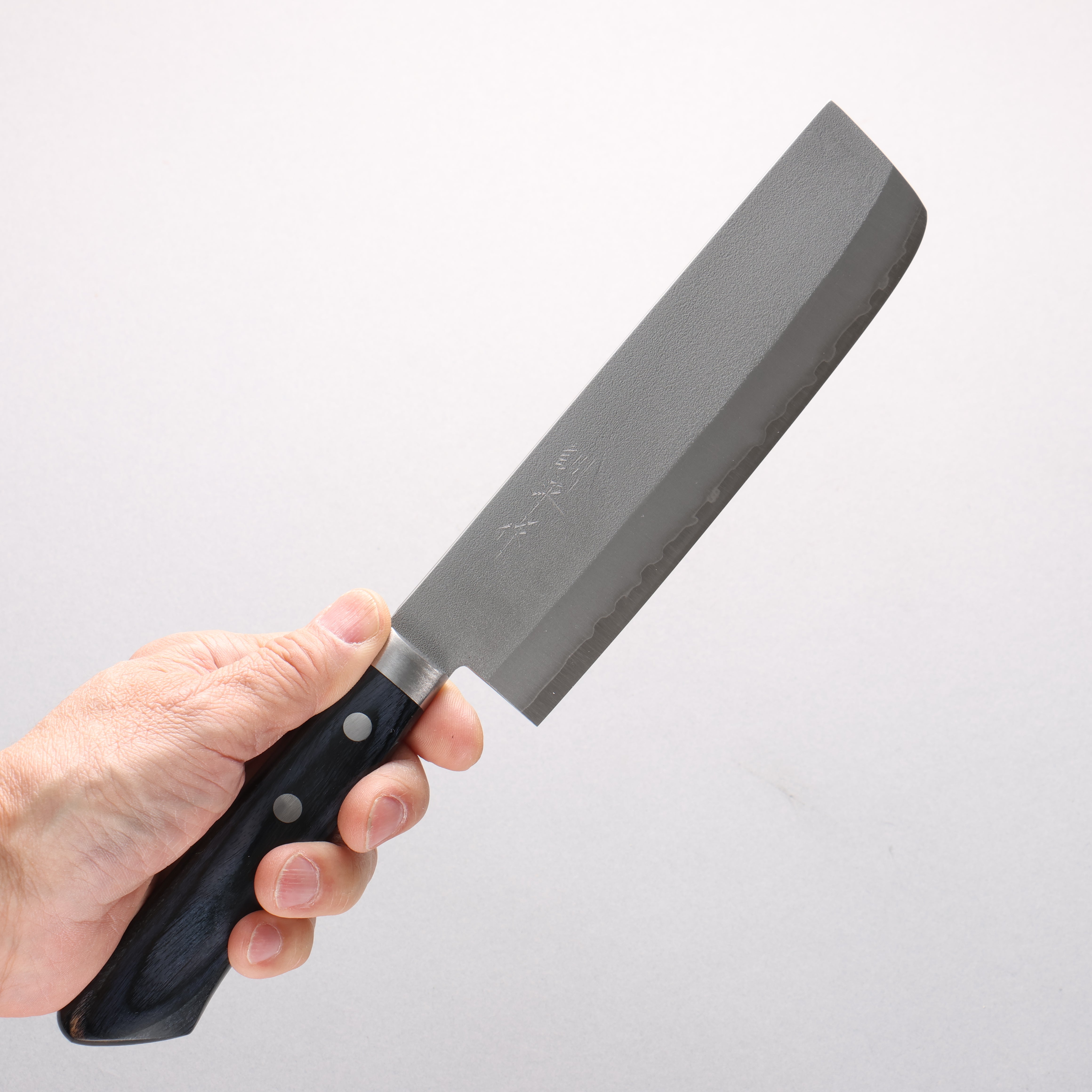 Kunihira VG1 Nashiji Usuba 165mm Navy Blue Pakkawood Handle - Seisuke Knife