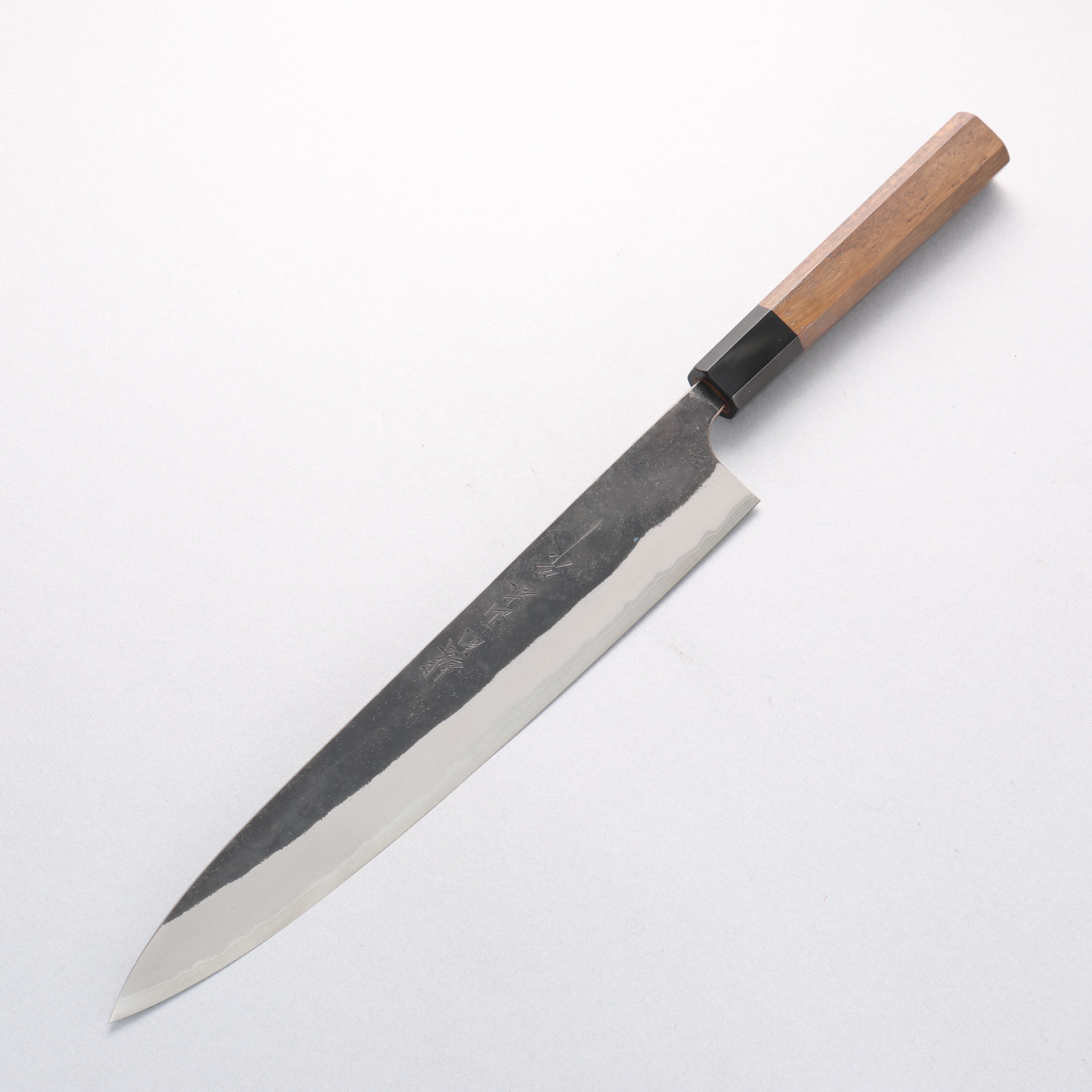 Nao Yamamoto Blue Super Kurouchi Sujihiki 270mm Walnut Handle - Seisuke Knife