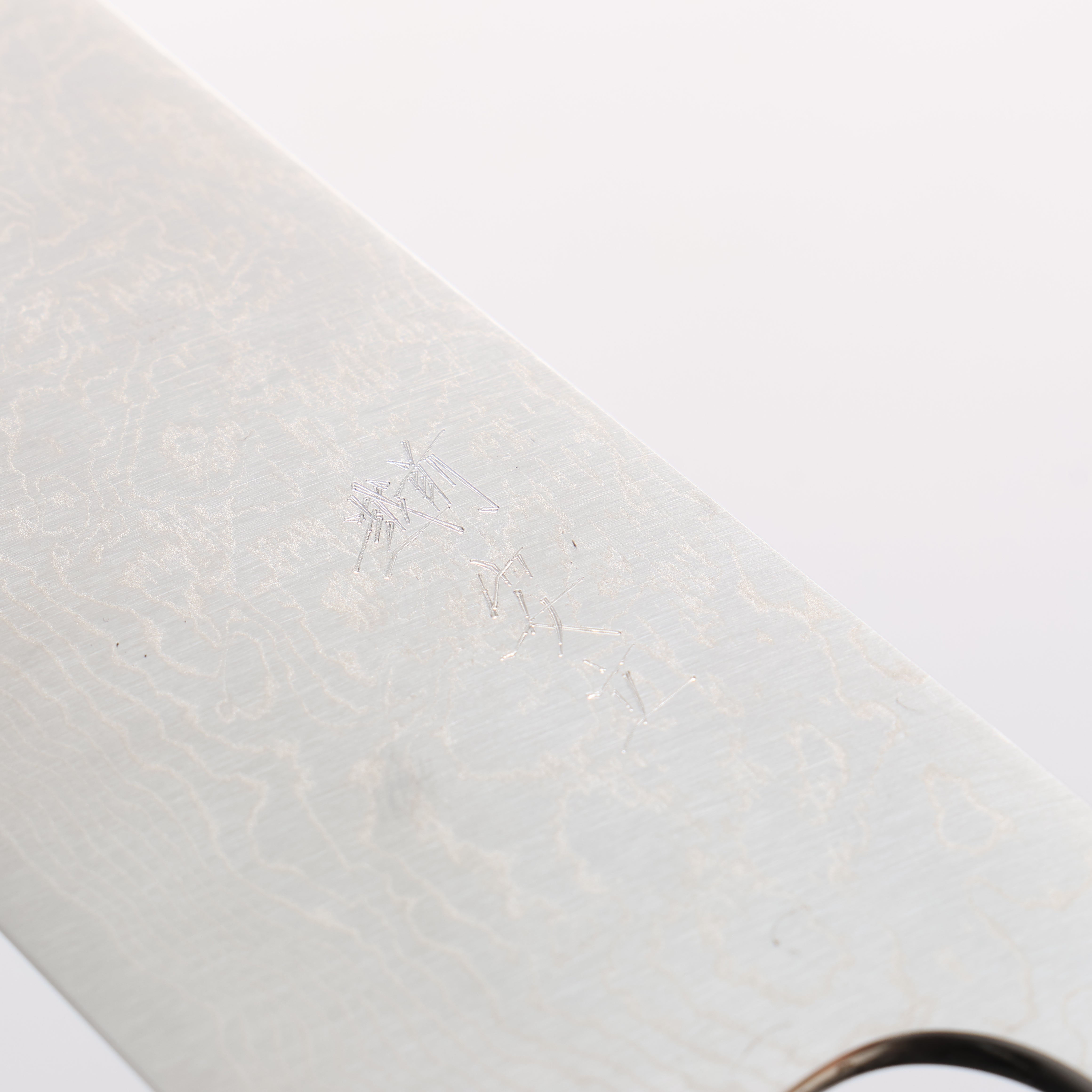Anryu VG10 Migaki Damascus Small Santoku 150mm Olive tree Handle - Seisuke Knife