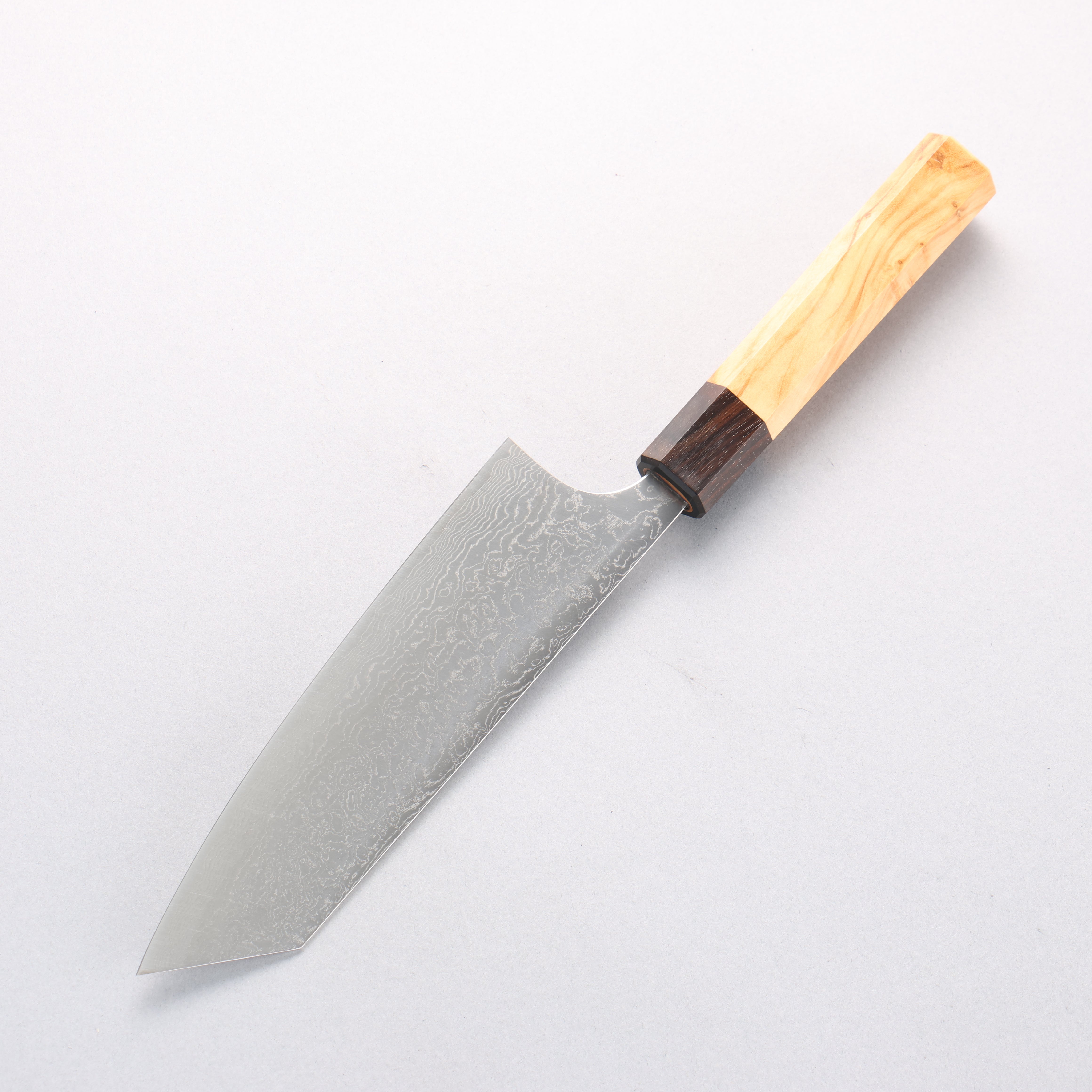 Anryu VG10 Migaki Damascus Bunka 170mm Olive Wood Handle - Seisuke Knife