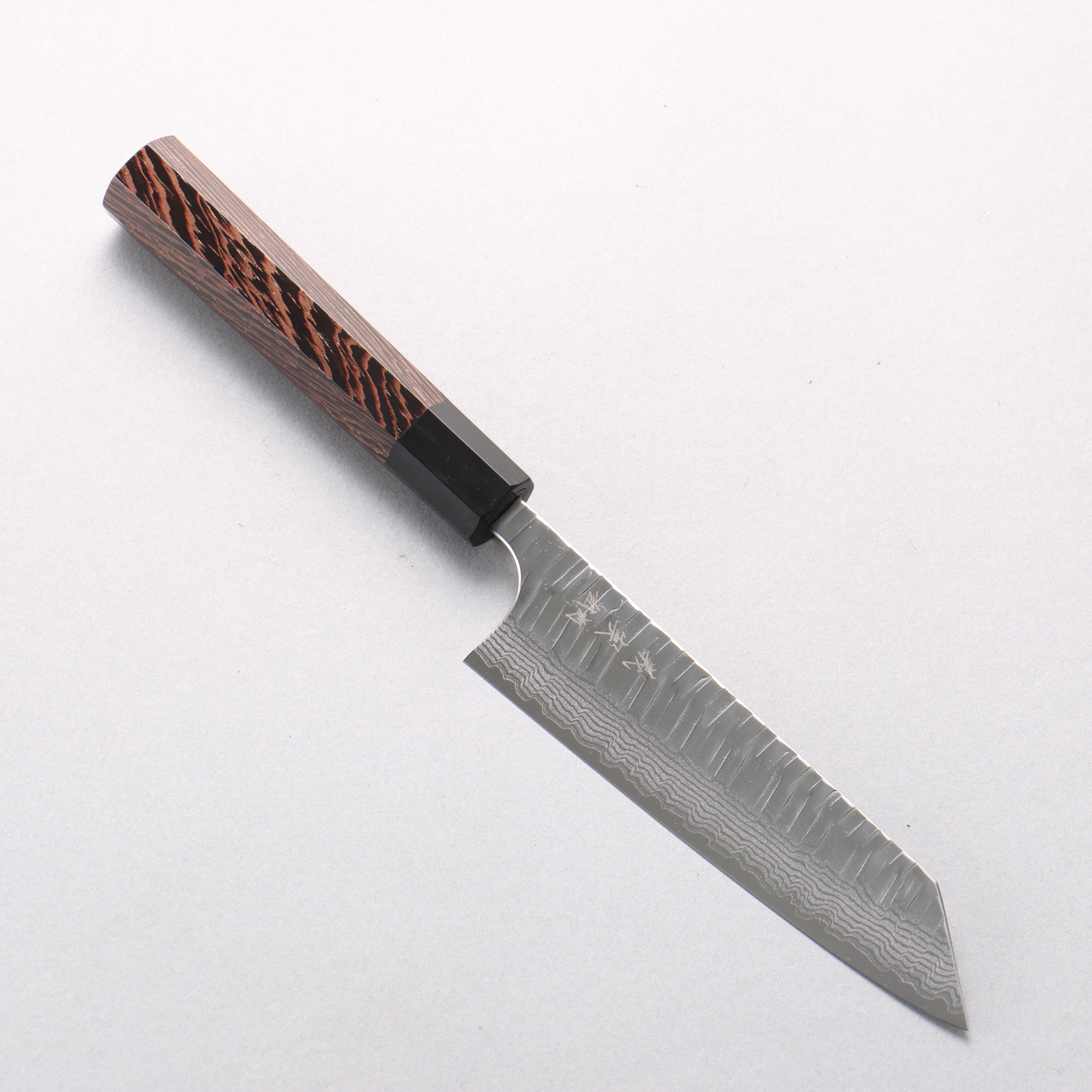 Yoshimi Kato Kasuri VG-XEOS Hammered Damascus Small Bunka 130mm Wenge Handle - Seisuke Knife