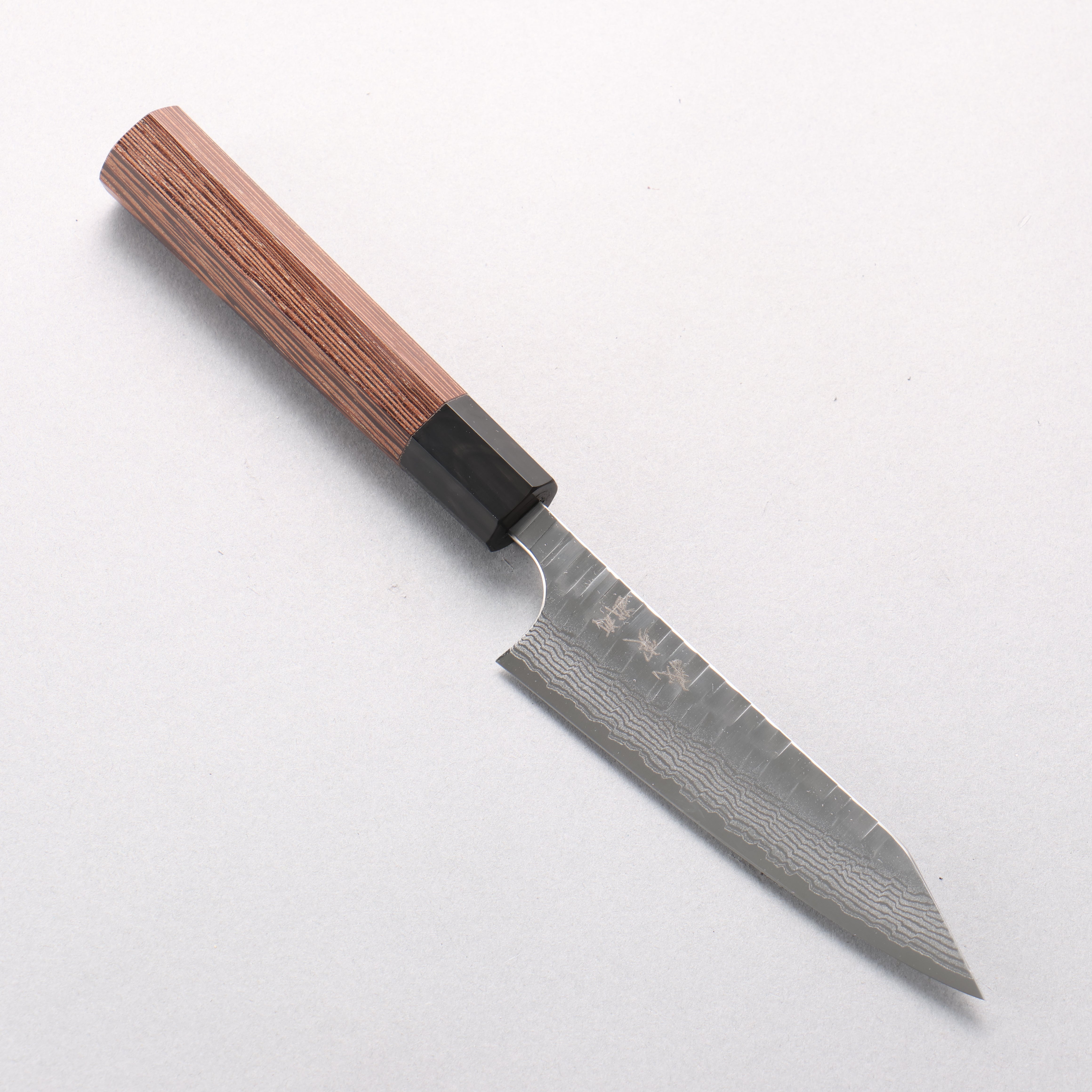 Yoshimi Kato Kasuri VG-XEOS Hammered Damascus Kiritsuke Petty-Utility 120mm Wenge Handle - Seisuke Knife