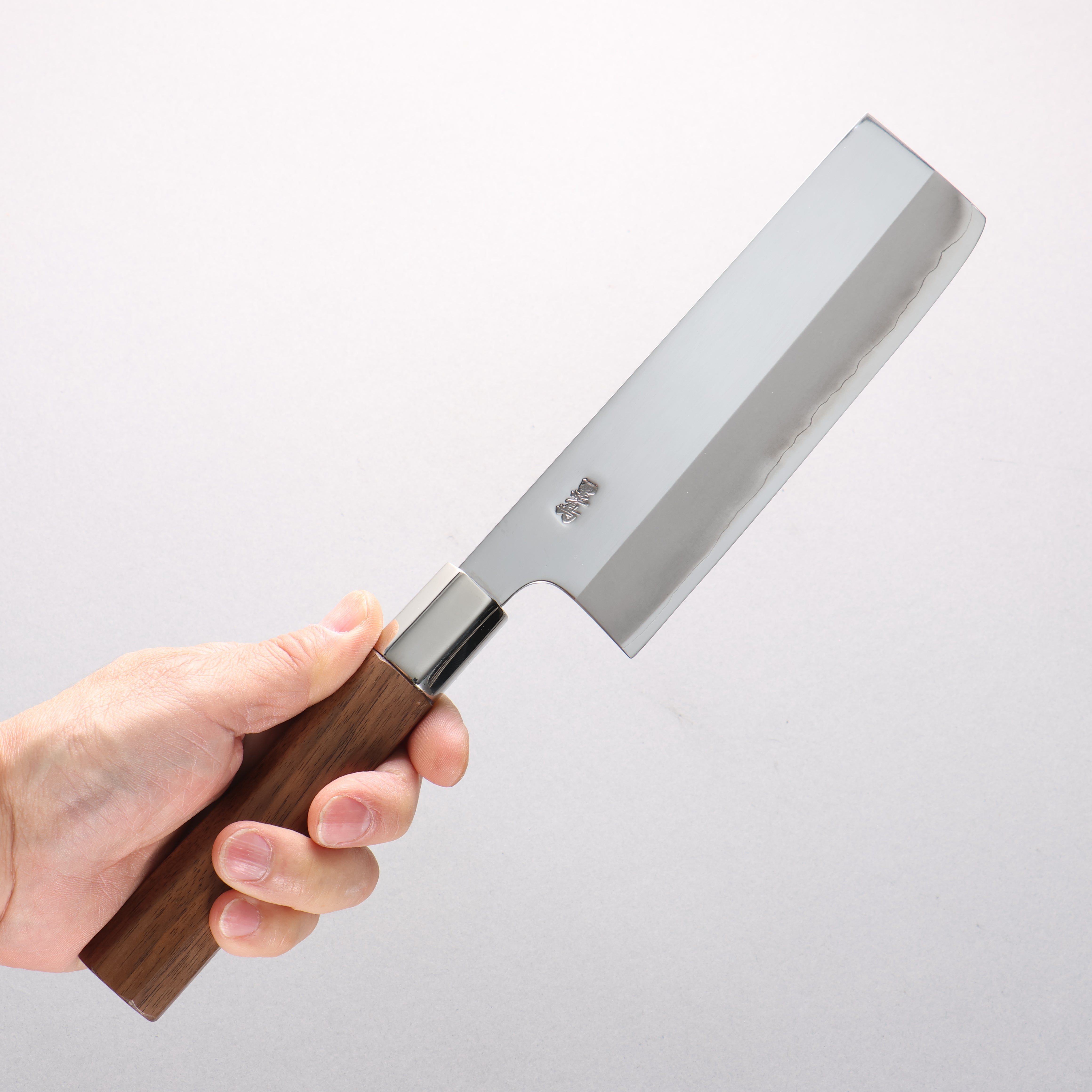Kurotori Silver Steel No.3 Migaki Nakiri 150mm Walnut Handle - Seisuke Knife