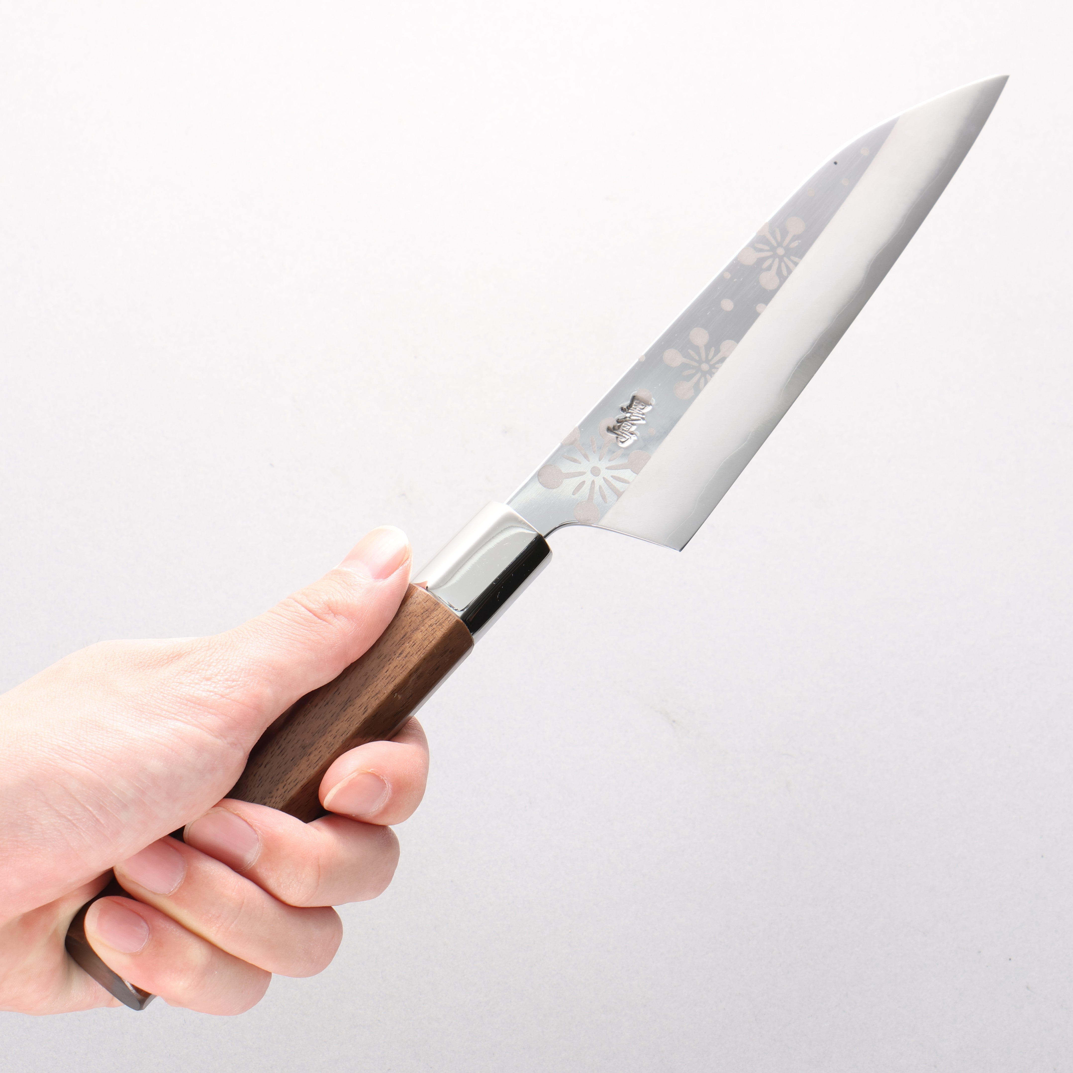 Kurotori Silver Steel No.3 Migaki Fuuka Petty-Utility 150mm Walnut Handle - Seisuke Knife