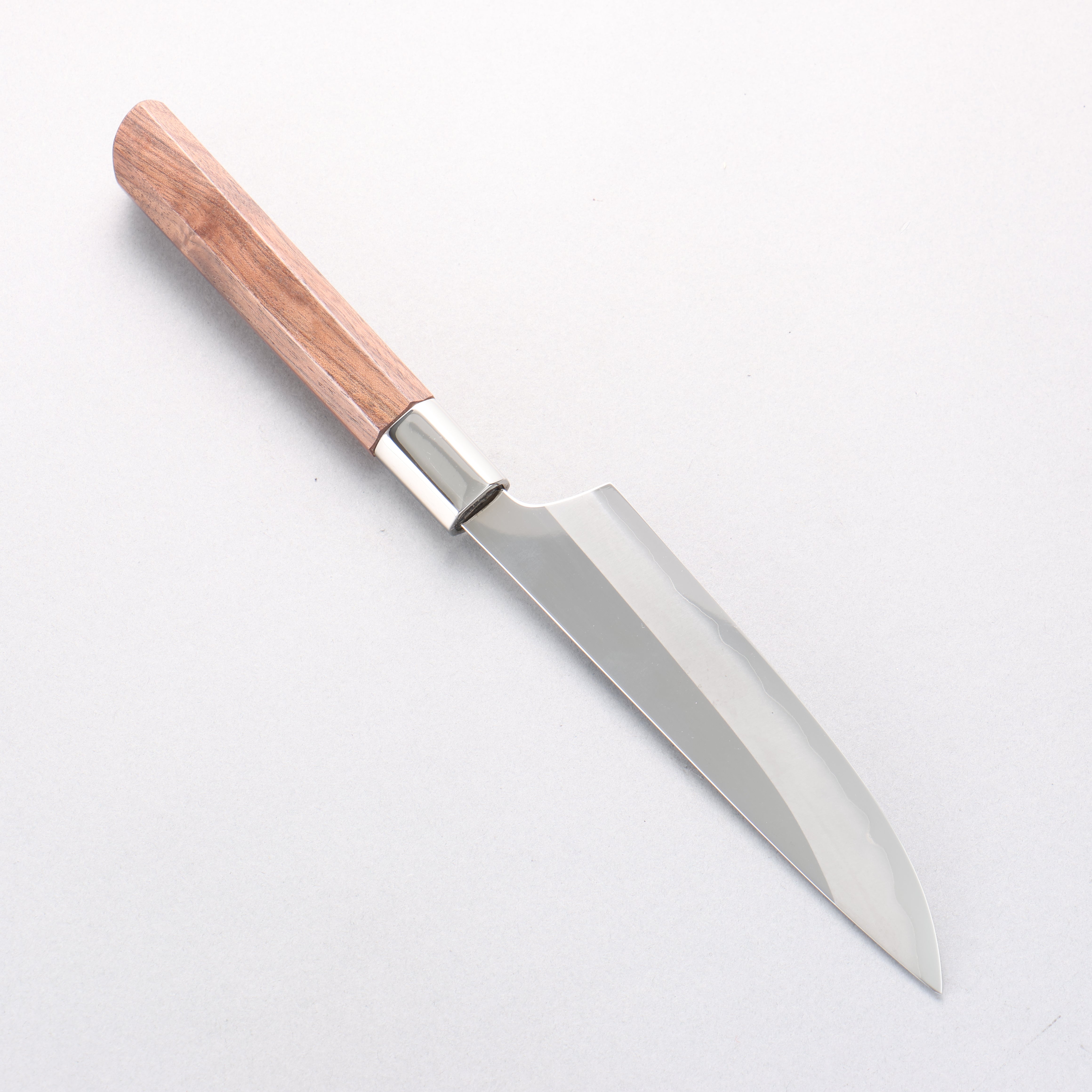 Kurotori Octagonal Silver Steel No.3 Migaki Petty-Utility 150mm Walnut Handle with Sheath - Seisuke Knife