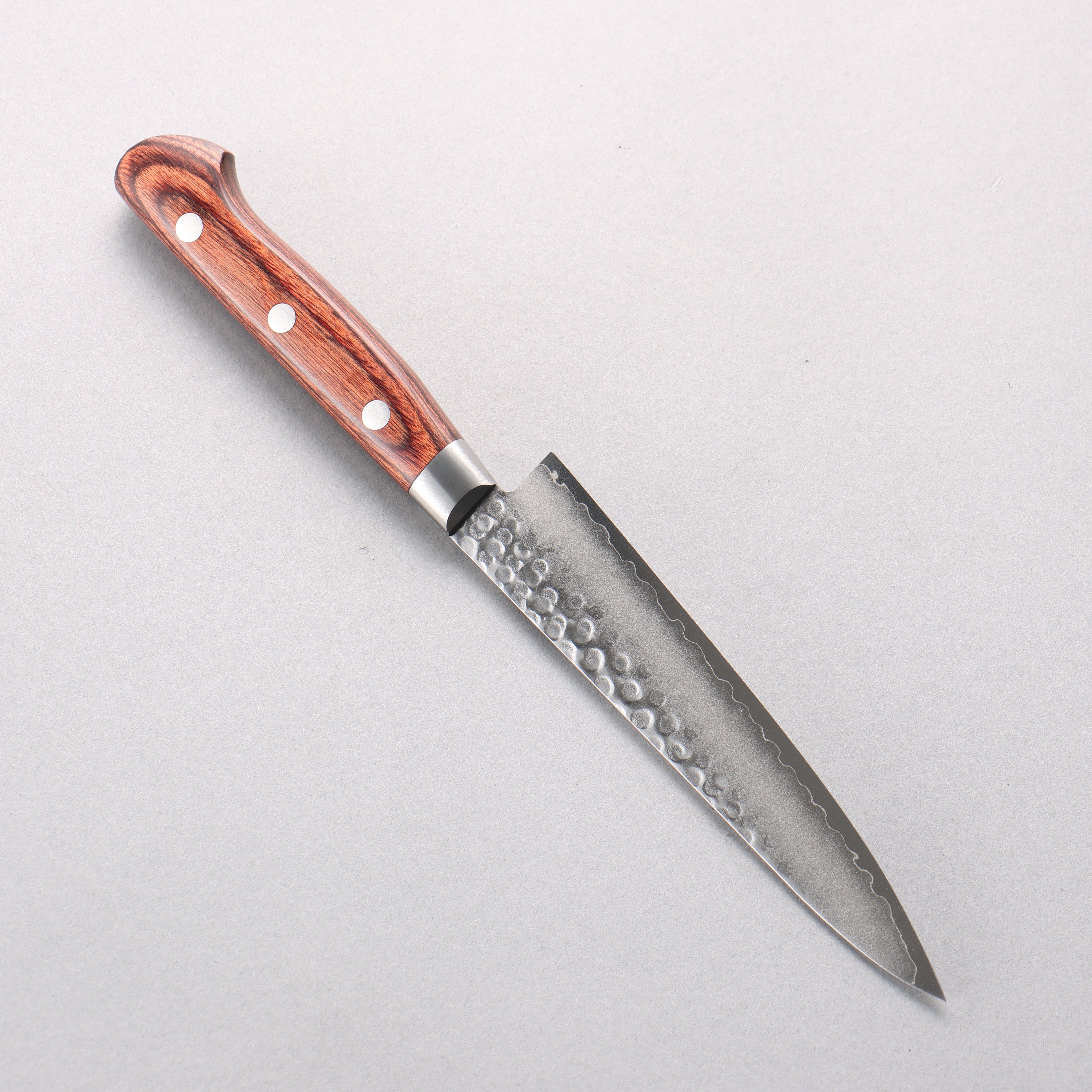Seisuke VG10 Hammered Petty-Utility 135mm Mahogany Handle - Seisuke Knife