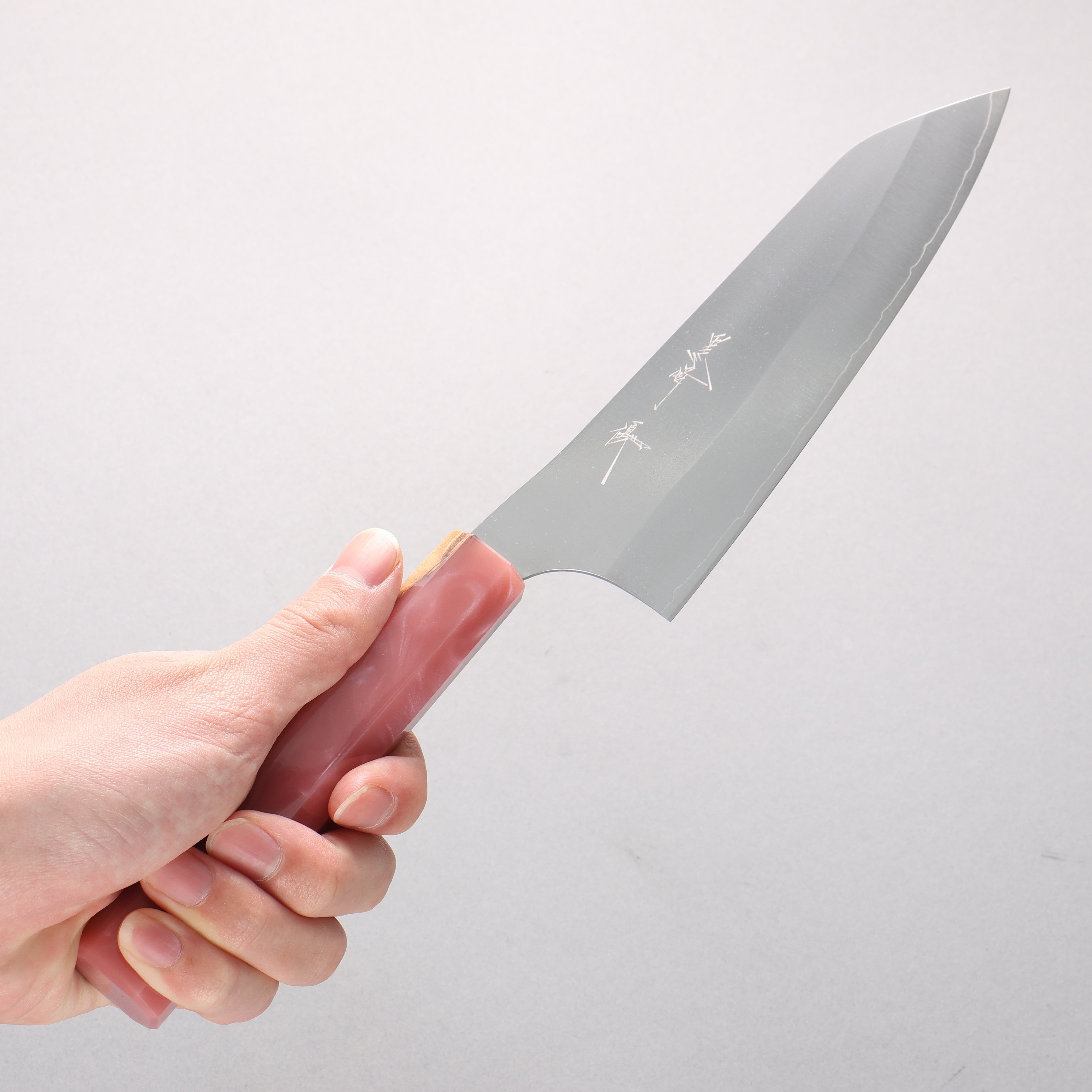 Yu Kurosaki New Gekko VG-XEOS Bunka 170mm Olive Tree and Pink Resin Handle - Seisuke Knife