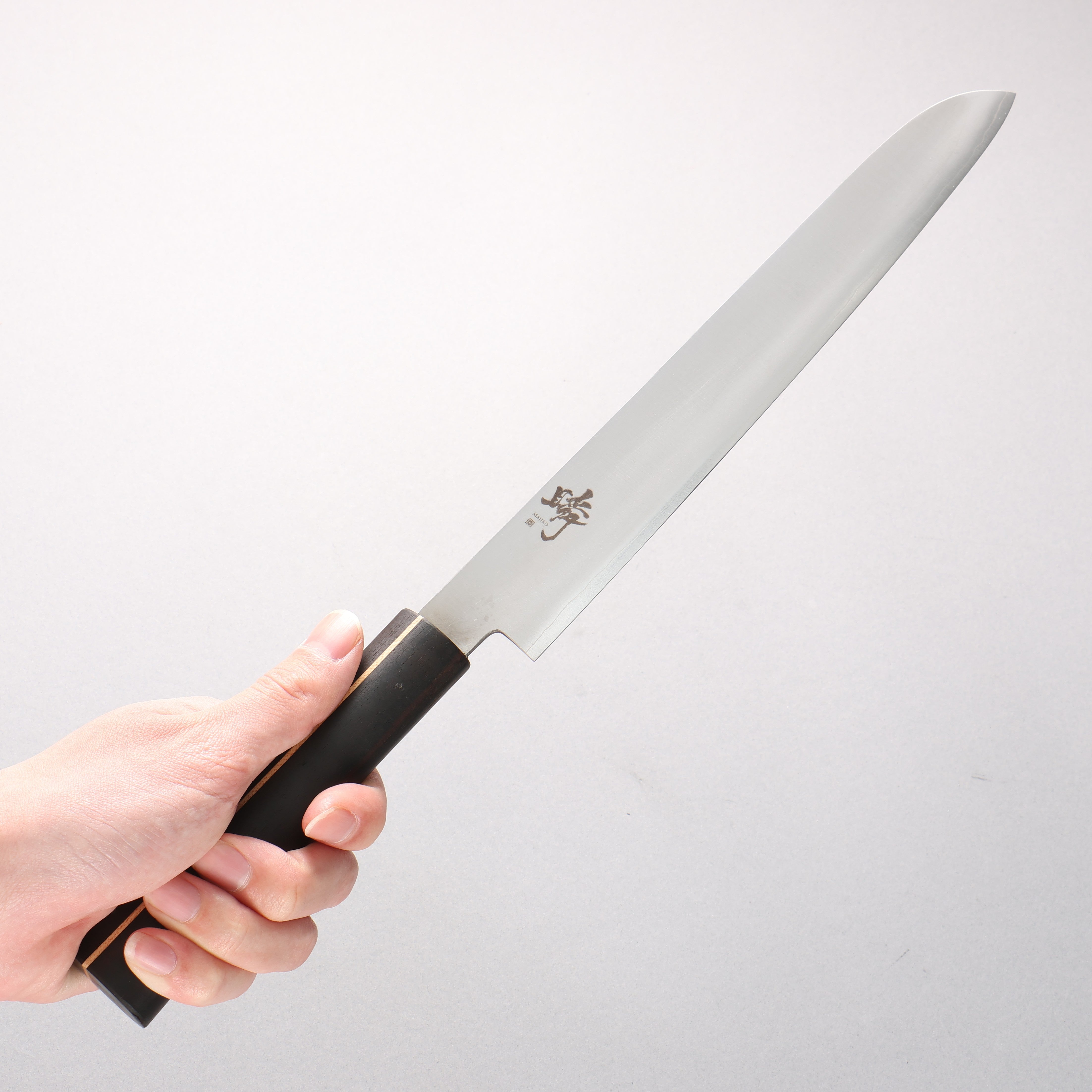 Shigeki Tanaka Majiro Silver Steel No.3 Bread Slicer 240mm Ebony Wood Handle - Seisuke Knife