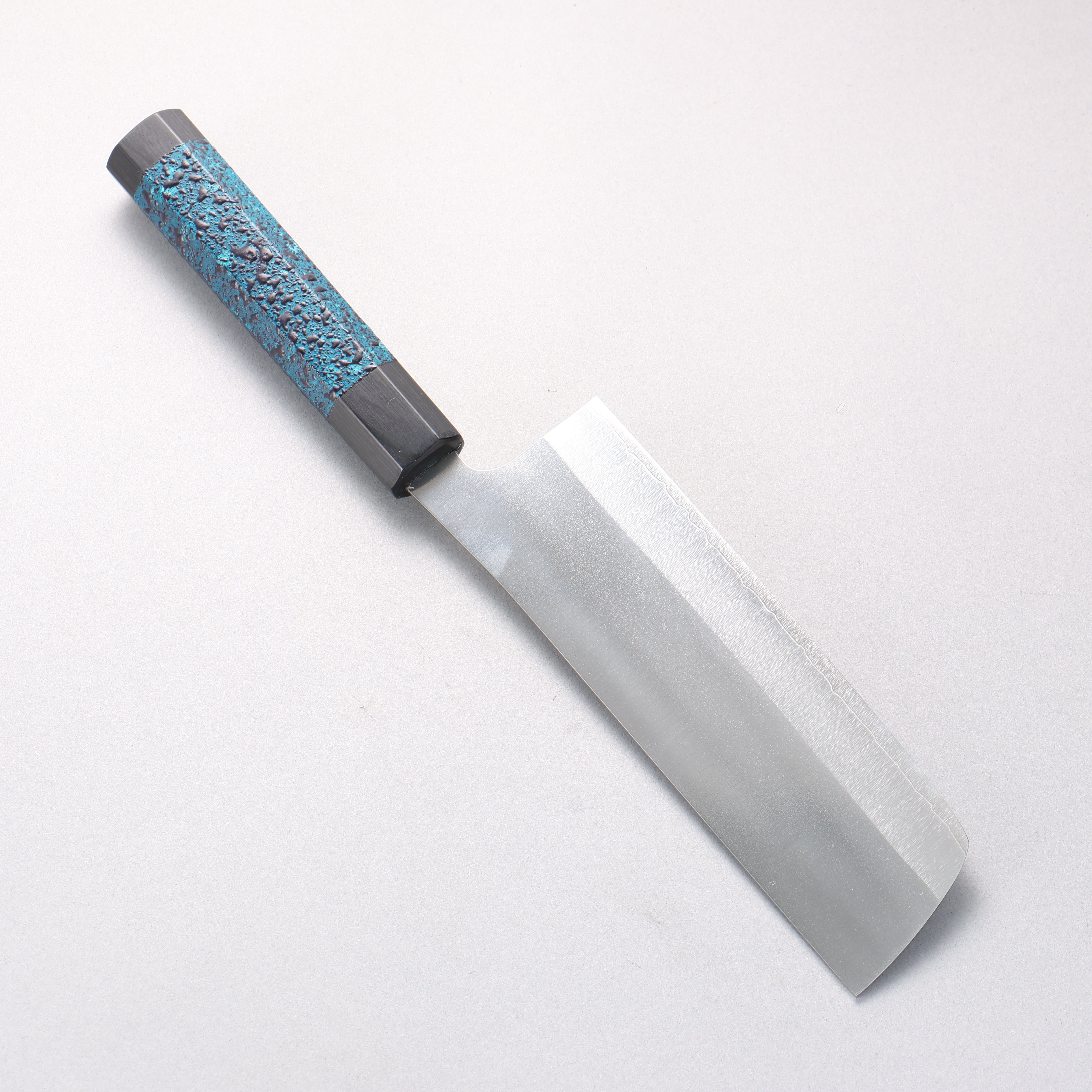 Yu Kurosaki New Gekko VG-XEOS Nakiri 165mm Indigo Lacquered (Tenmoku) Handle - Seisuke Knife