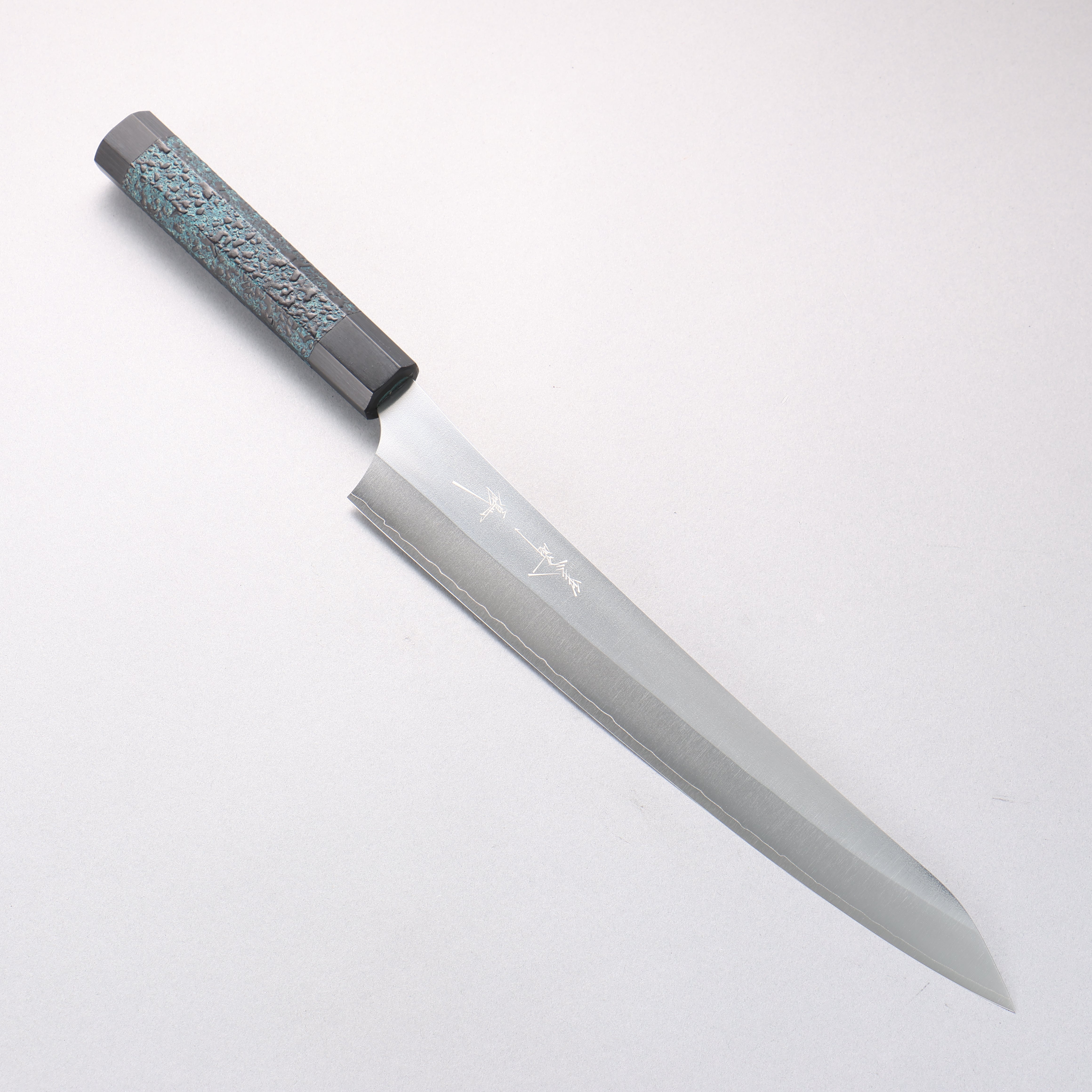 Yu Kurosaki New Gekko VG-XEOS Sujihiki 270mm Indigo Lacquered (Tenmoku) Handle - Seisuke Knife