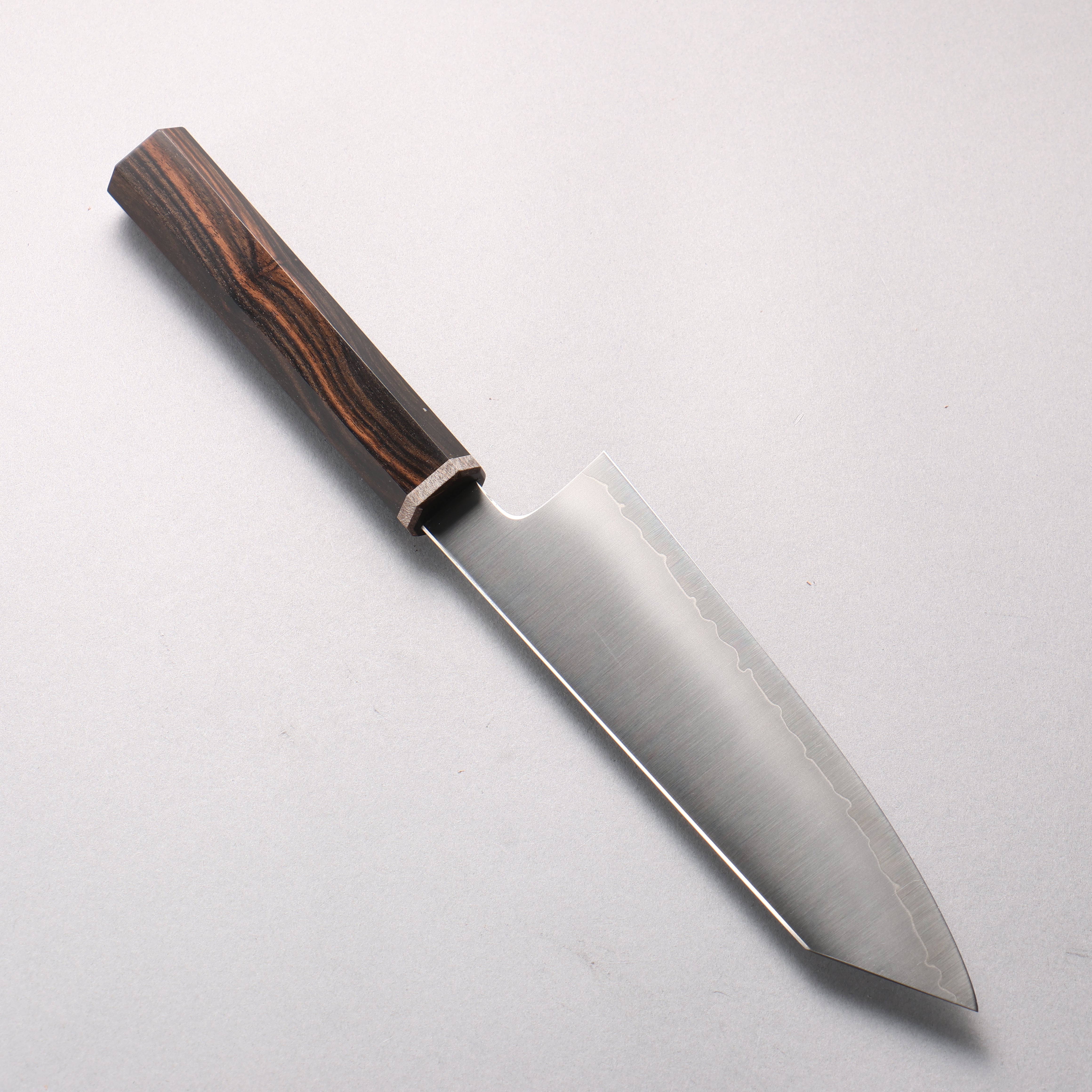 Naohito Myojin Cobalt Special Steel Bunka 170mm Striped Ebony (Narrow Ferrule: Black Stabilized Wood) Handle - Seisuke Knife