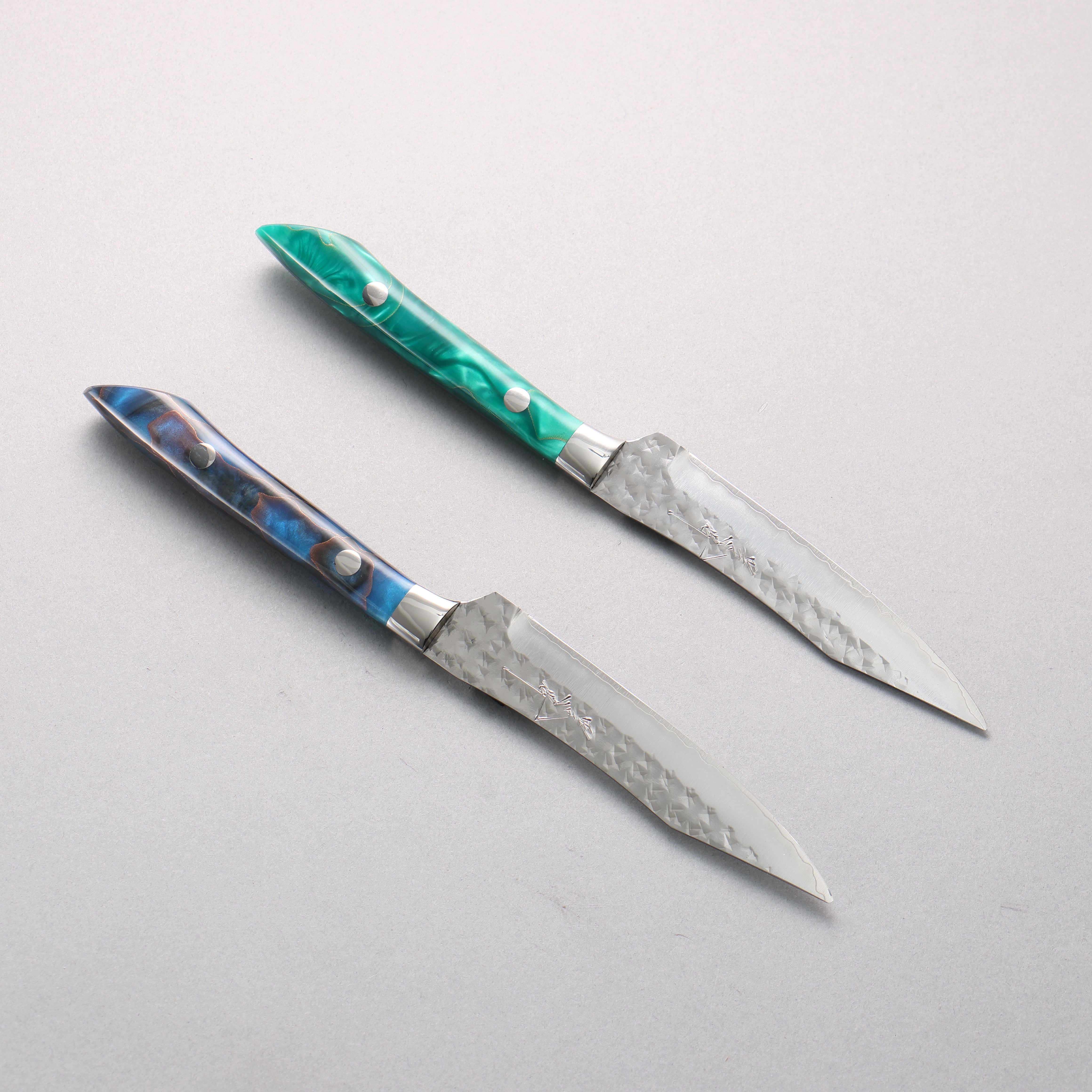 Yu Kurosaki Green/Blue Set of 2 Steak 110mm Acrylic Handle - Seisuke Knife