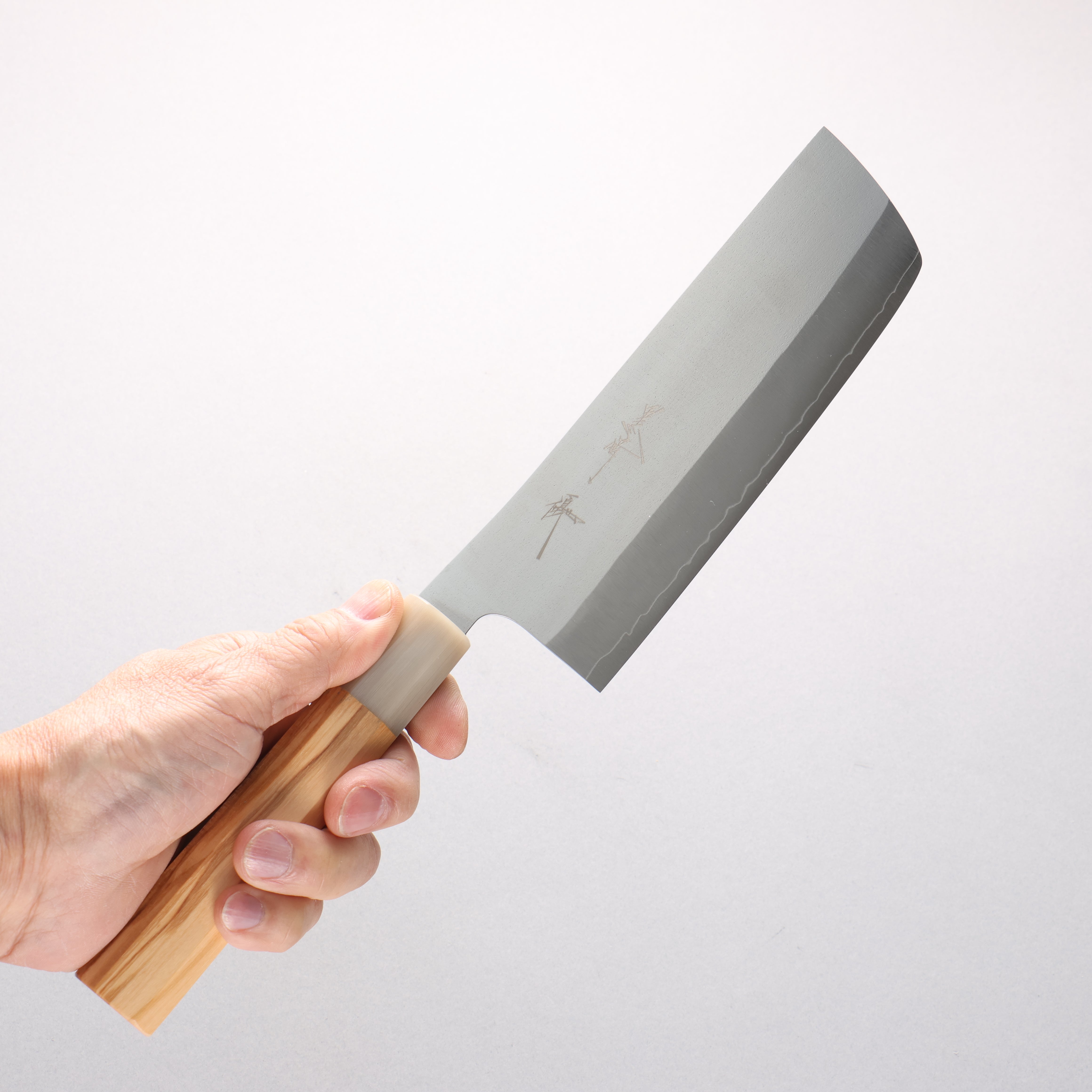 Yu Kurosaki New Gekko VG-XEOS Nakiri 165mm Olive Tree (ferrule: White Water Buffalo Horn) Handle - Seisuke Knife