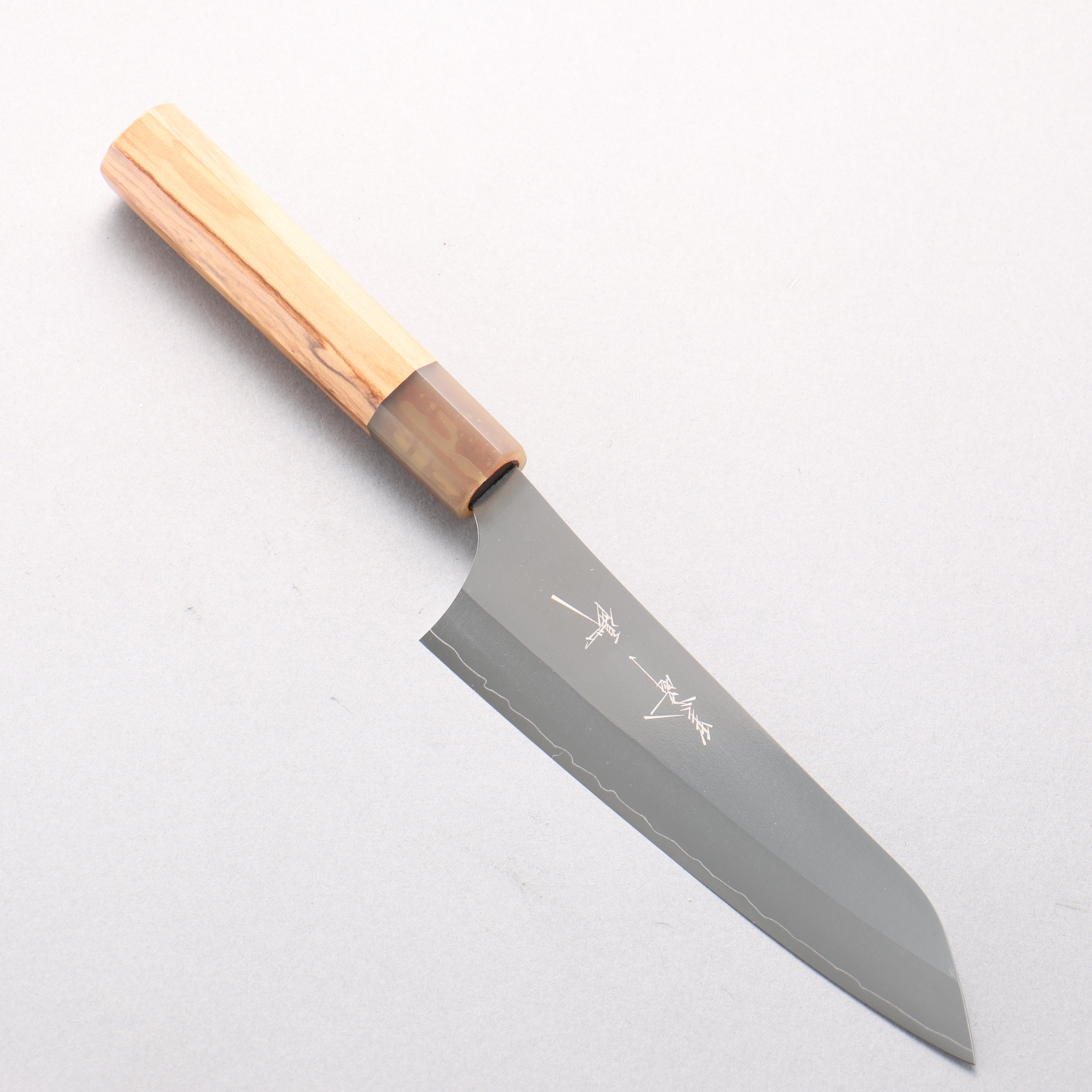 Yu Kurosaki New Gekko VG-XEOS Small Bunka 150mm Olive Tree (ferrule: White Water Buffalo Horn) Handle - Seisuke Knife