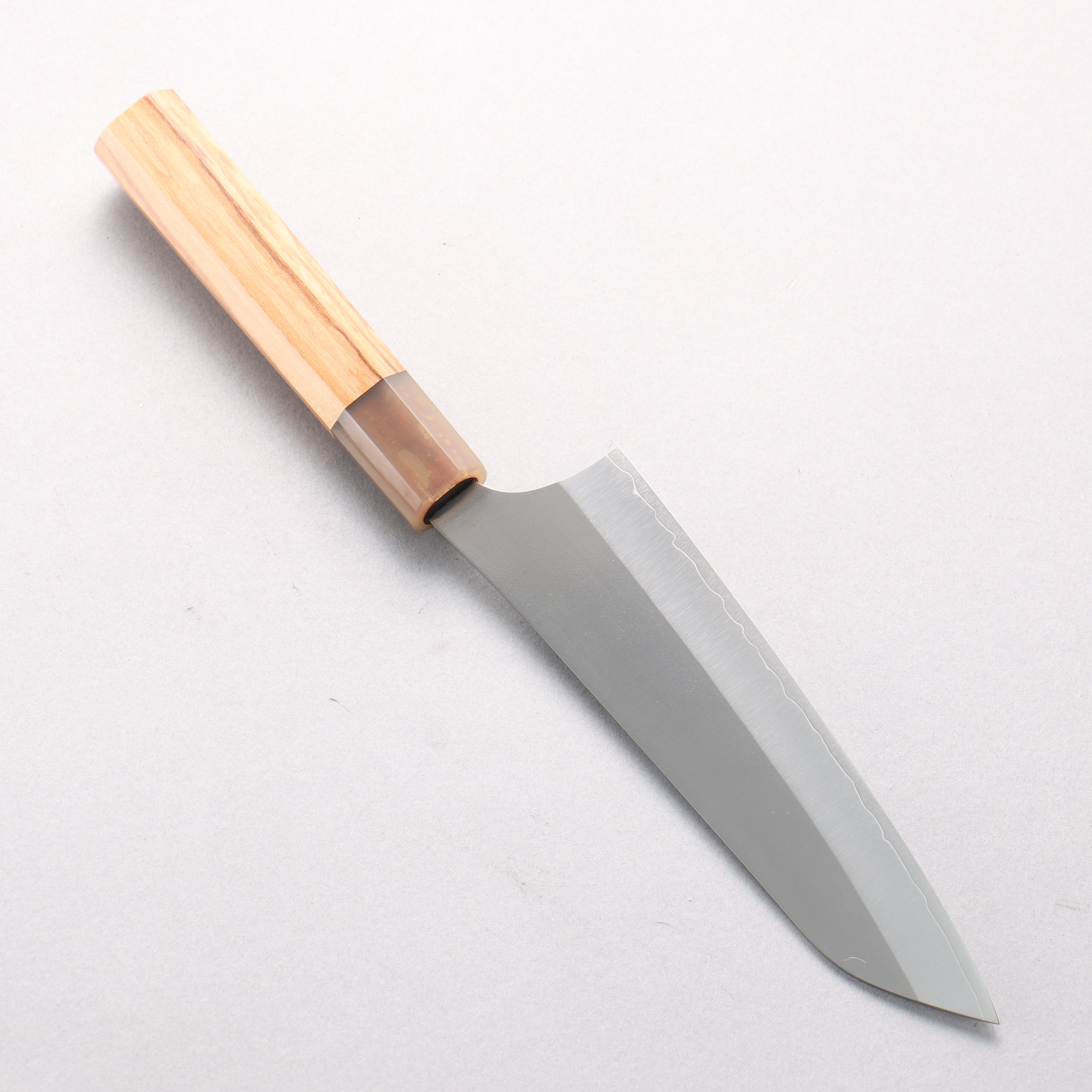 Yu Kurosaki New Gekko VG-XEOS Small Bunka 150mm Olive Tree (ferrule: White Water Buffalo Horn) Handle - Seisuke Knife