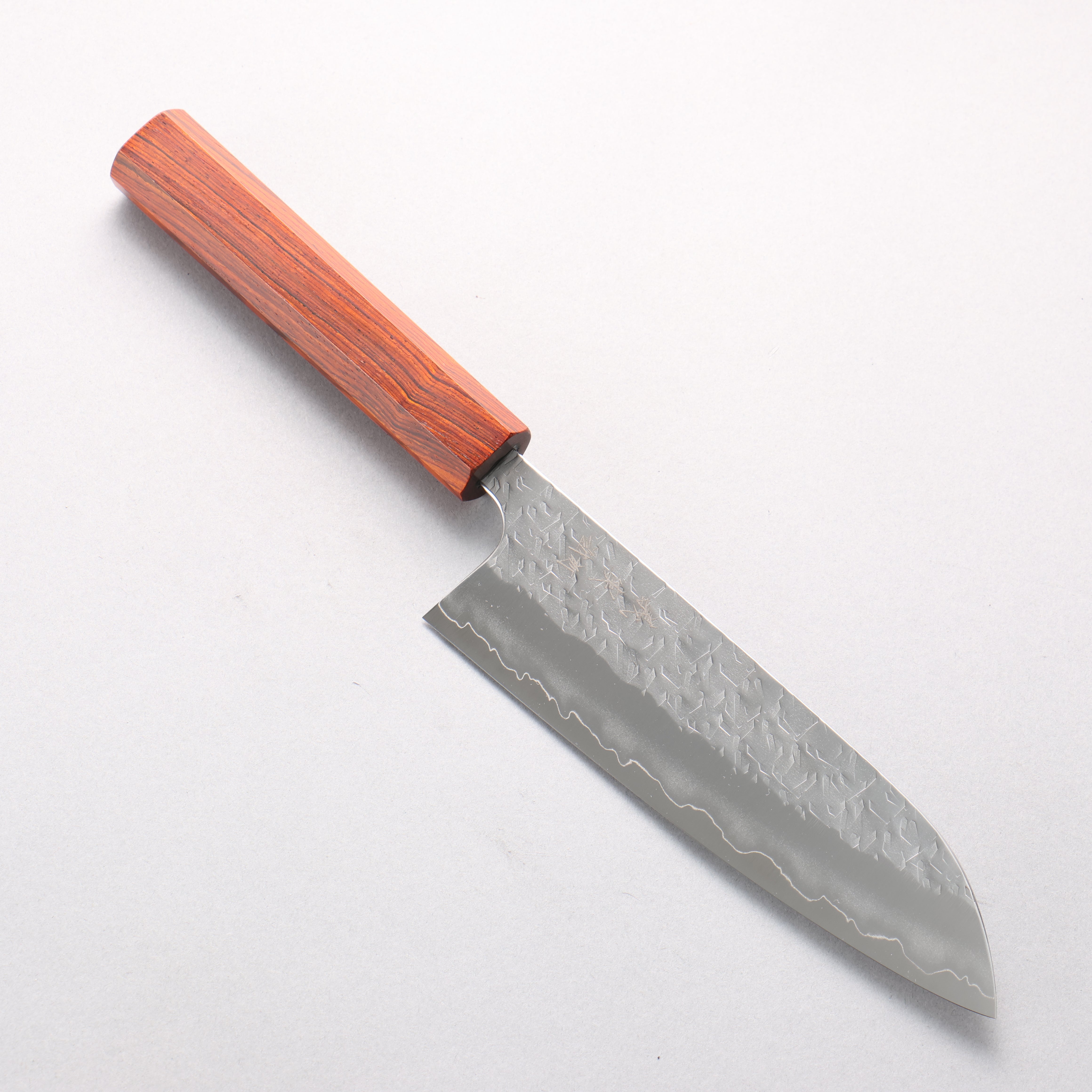 Yoshimi Kato Hyo SG2 Hammered Santoku 170mm Cocobolo Handle - Seisuke Knife