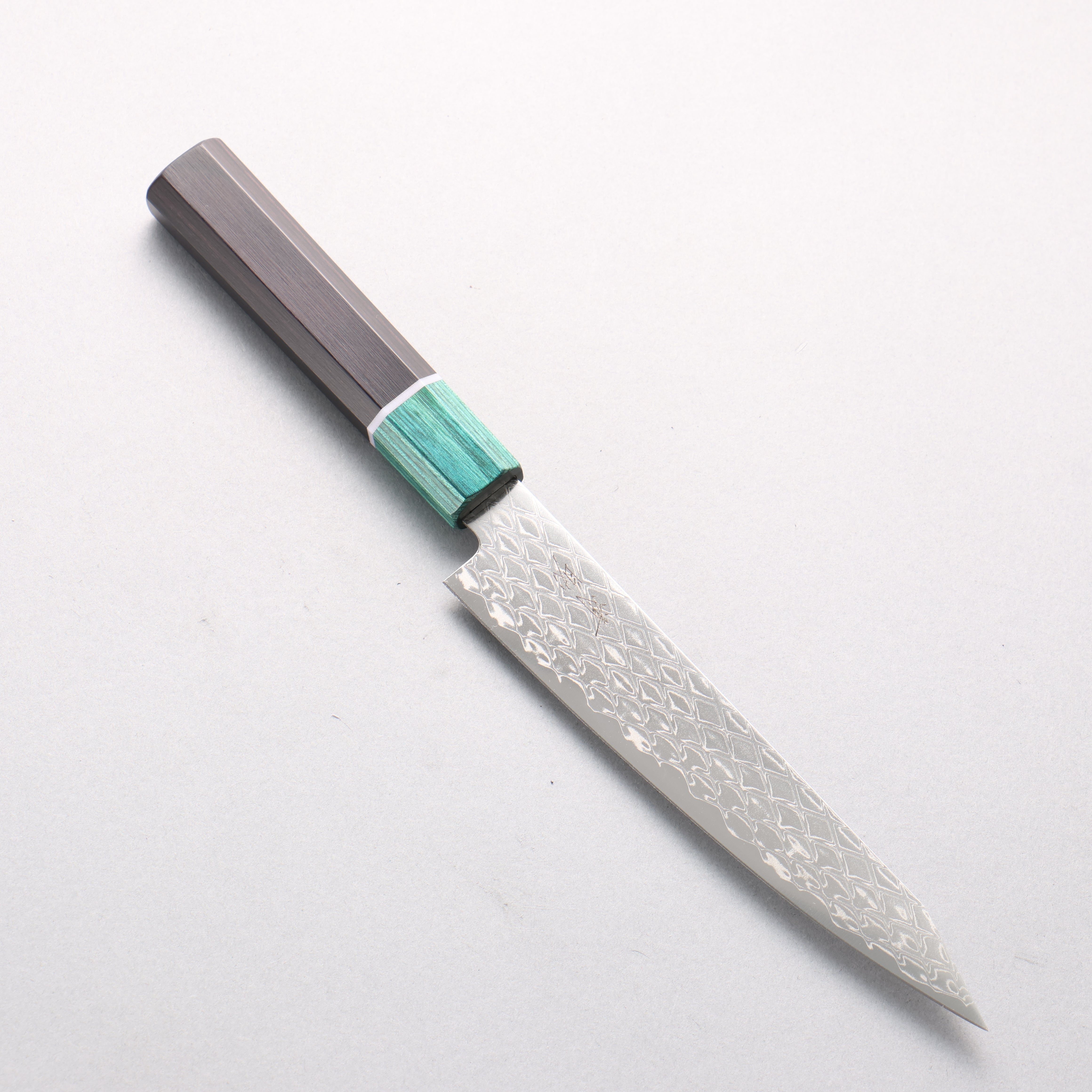 Seisuke AUS10 Mirror Crossed Kiritsuke Petty-Utility 150mm Black & Green Pakkawood Handle - Seisuke Knife
