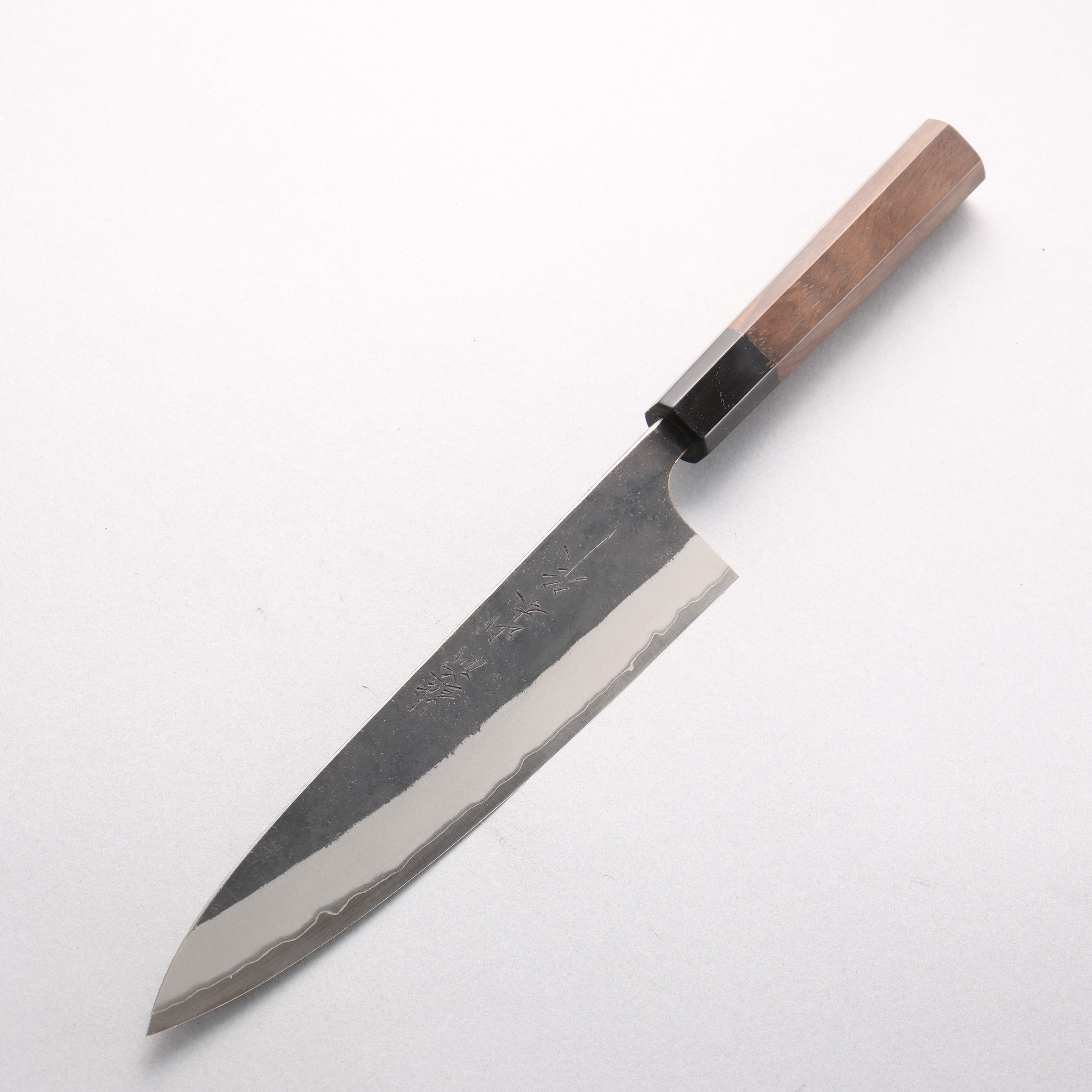 Nao Yamamoto Blue Super Kurouchi Gyuto 210mm Walnut Handle - Seisuke Knife