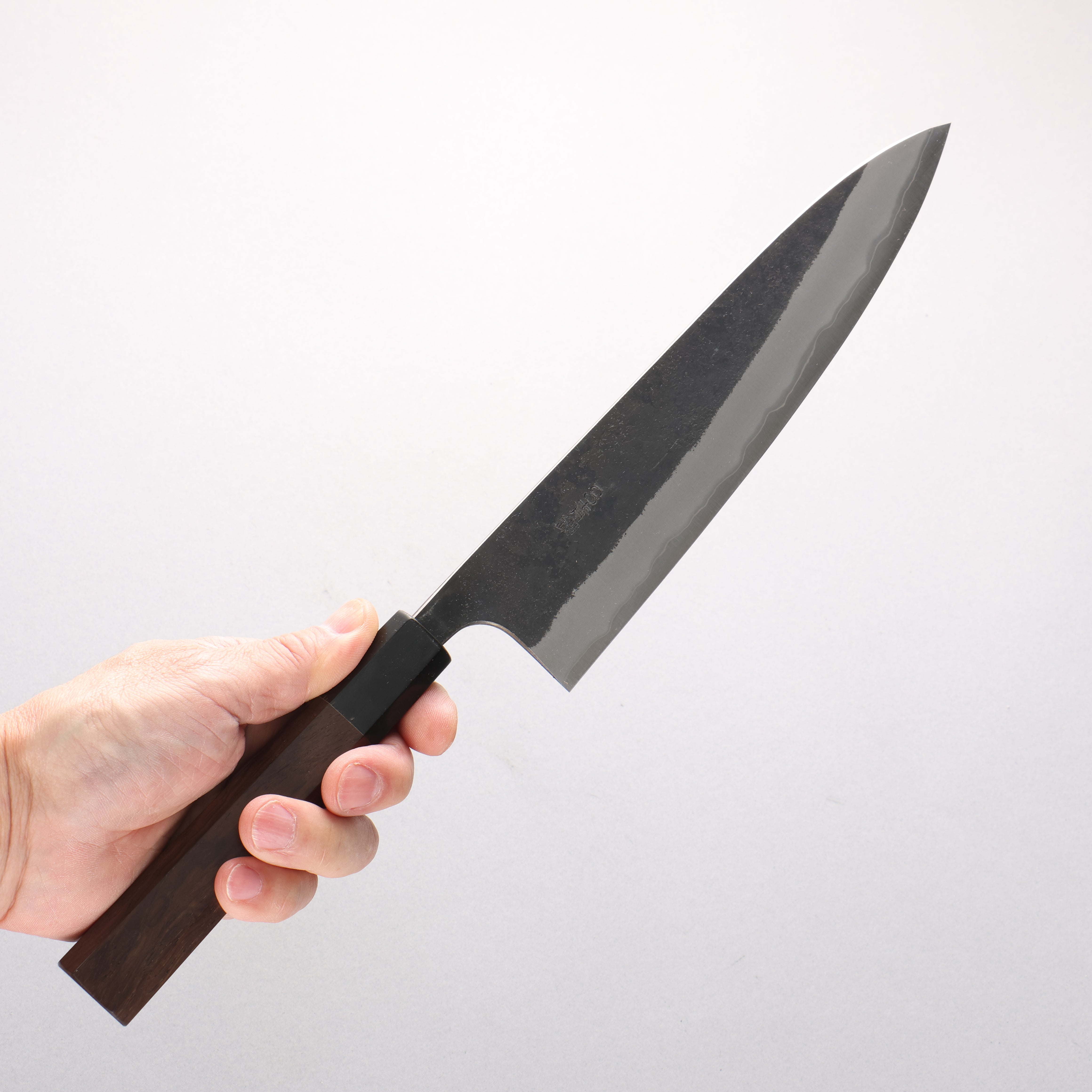Nao Yamamoto Blue Super Kurouchi Gyuto 210mm Walnut Handle - Seisuke Knife