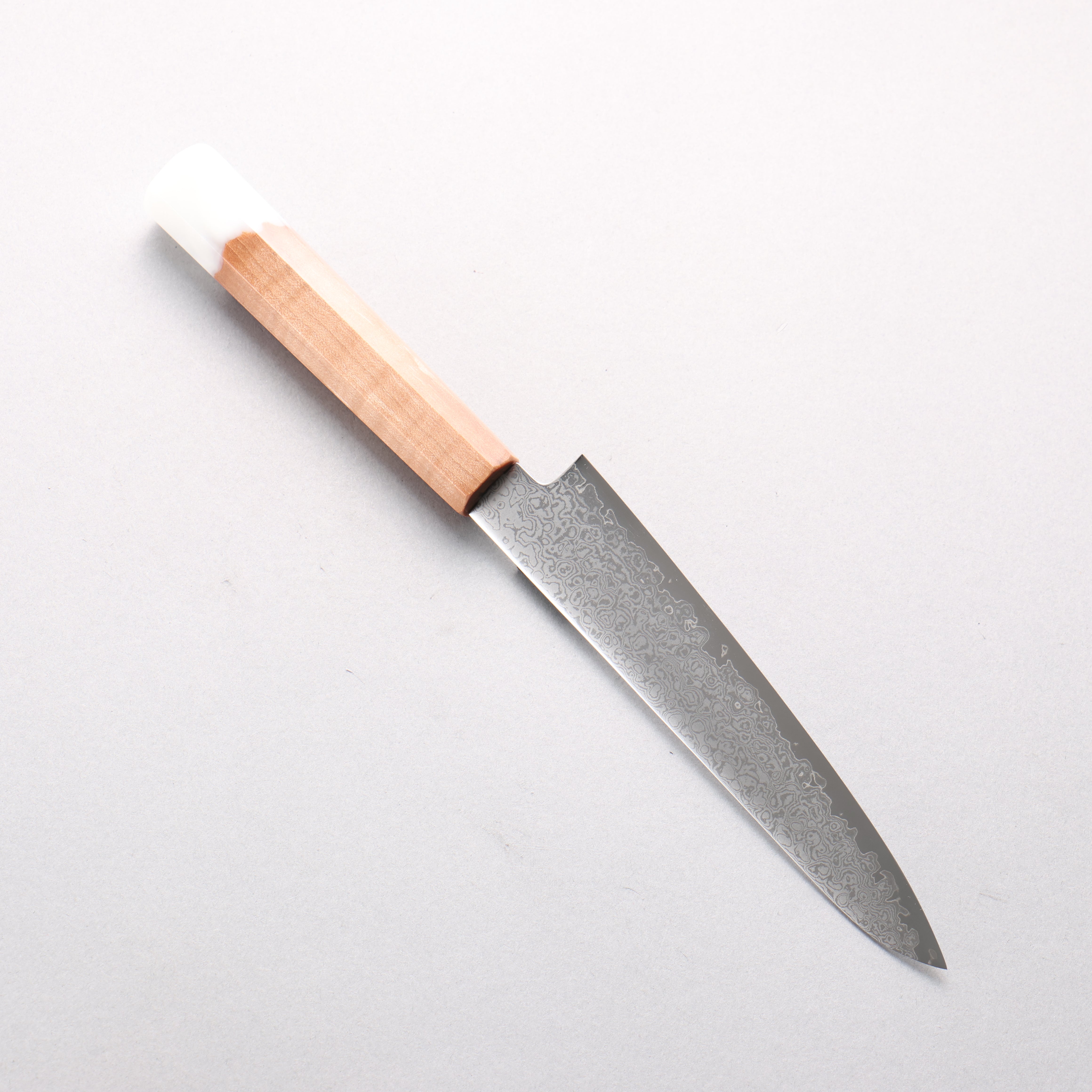 Seisuke VG10 Damascus Petty-Utility 150mm Maple with White Resin Handle - Seisuke Knife