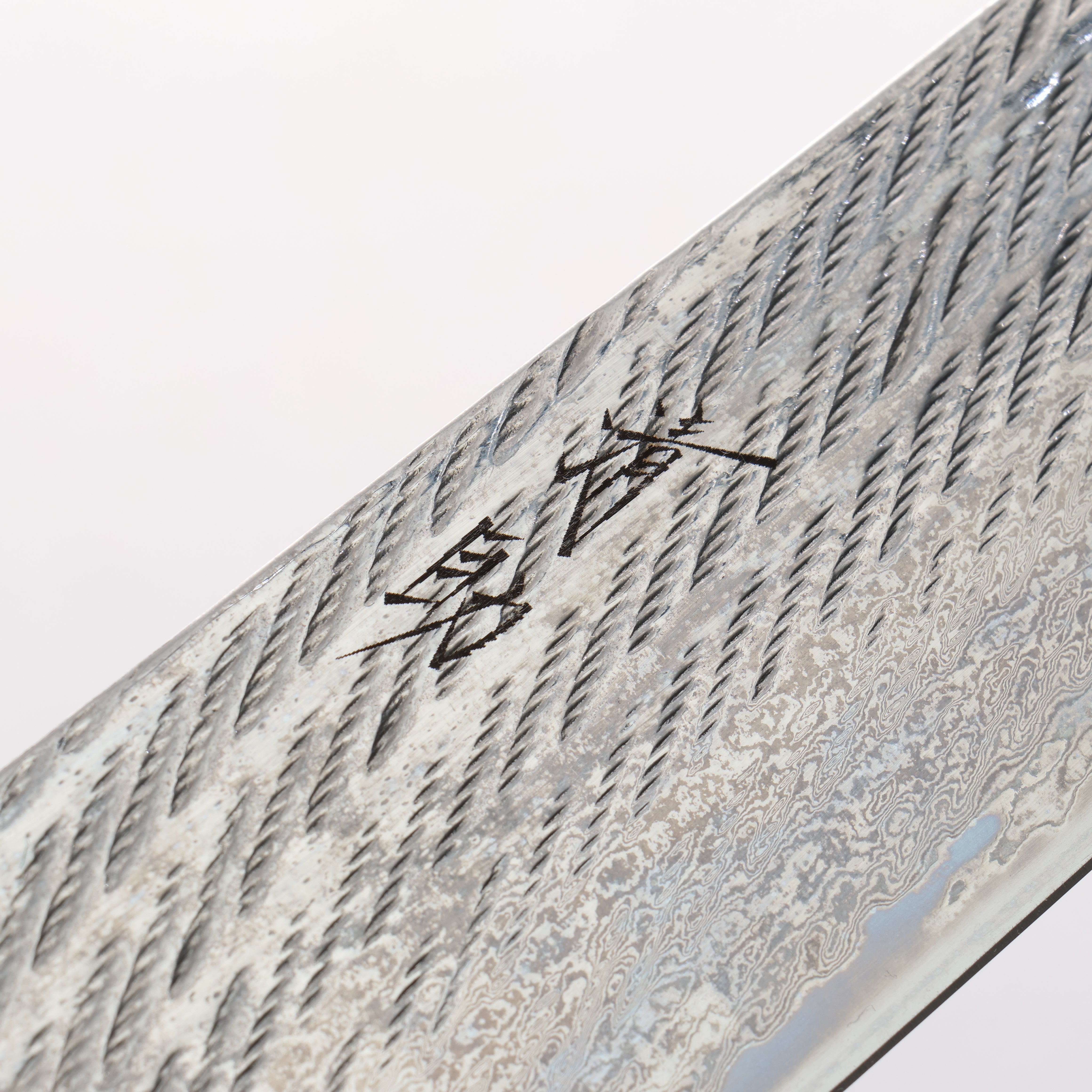 Seisuke Silver Steel No.3 Damascus Rope Pattern Gyuto 240mm Ebony Wood (ferrule: Black Water Buffalo Horn) Handle - Seisuke Knife