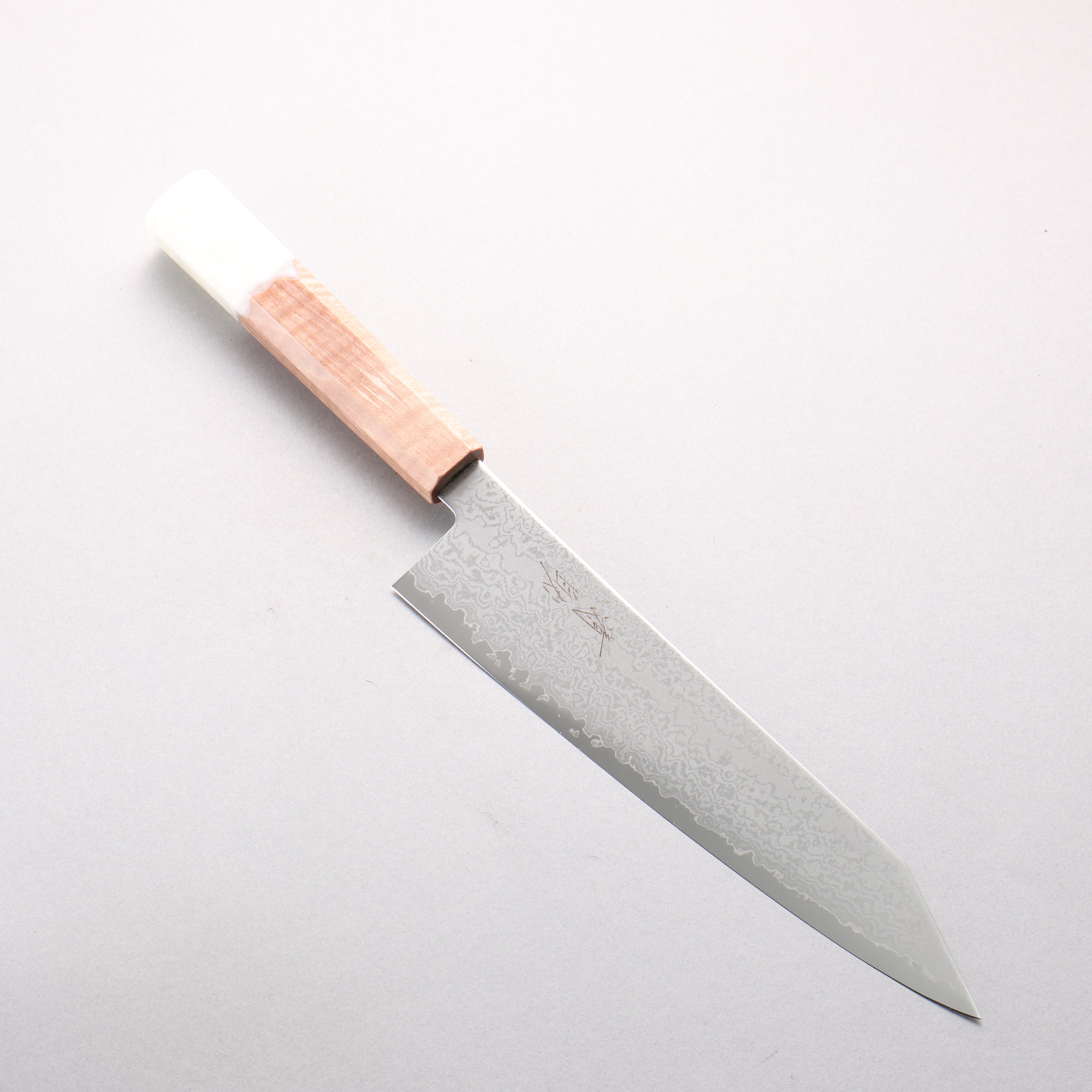 Seisuke VG10 Damascus Kiritsuke Gyuto 210mm Maple with White Resin Handle - Seisuke Knife