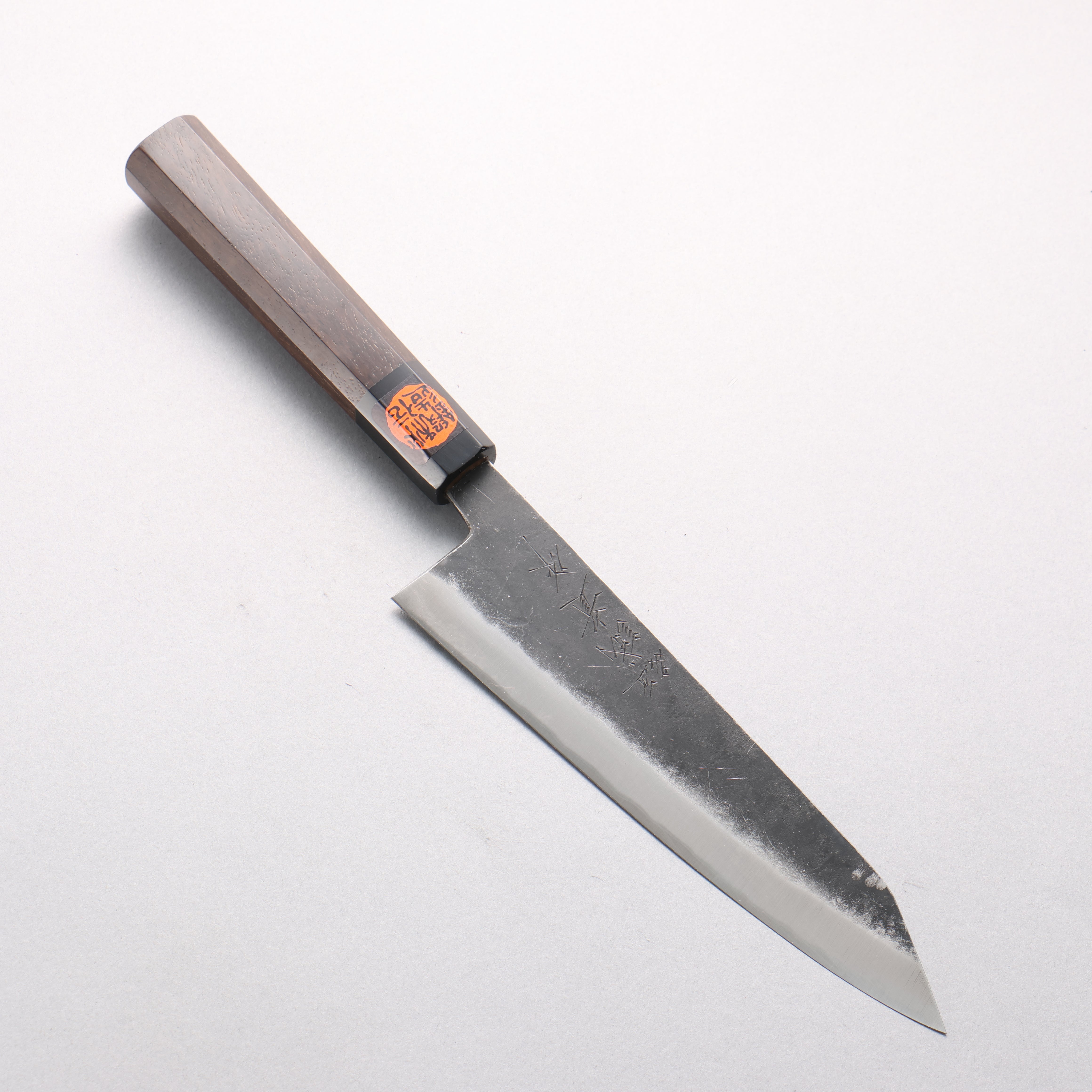 Shigeki Tanaka TEKKA Blue Steel No.2 Kurouchi Kengata Gyuto 190mm Walnut Handle - Seisuke Knife