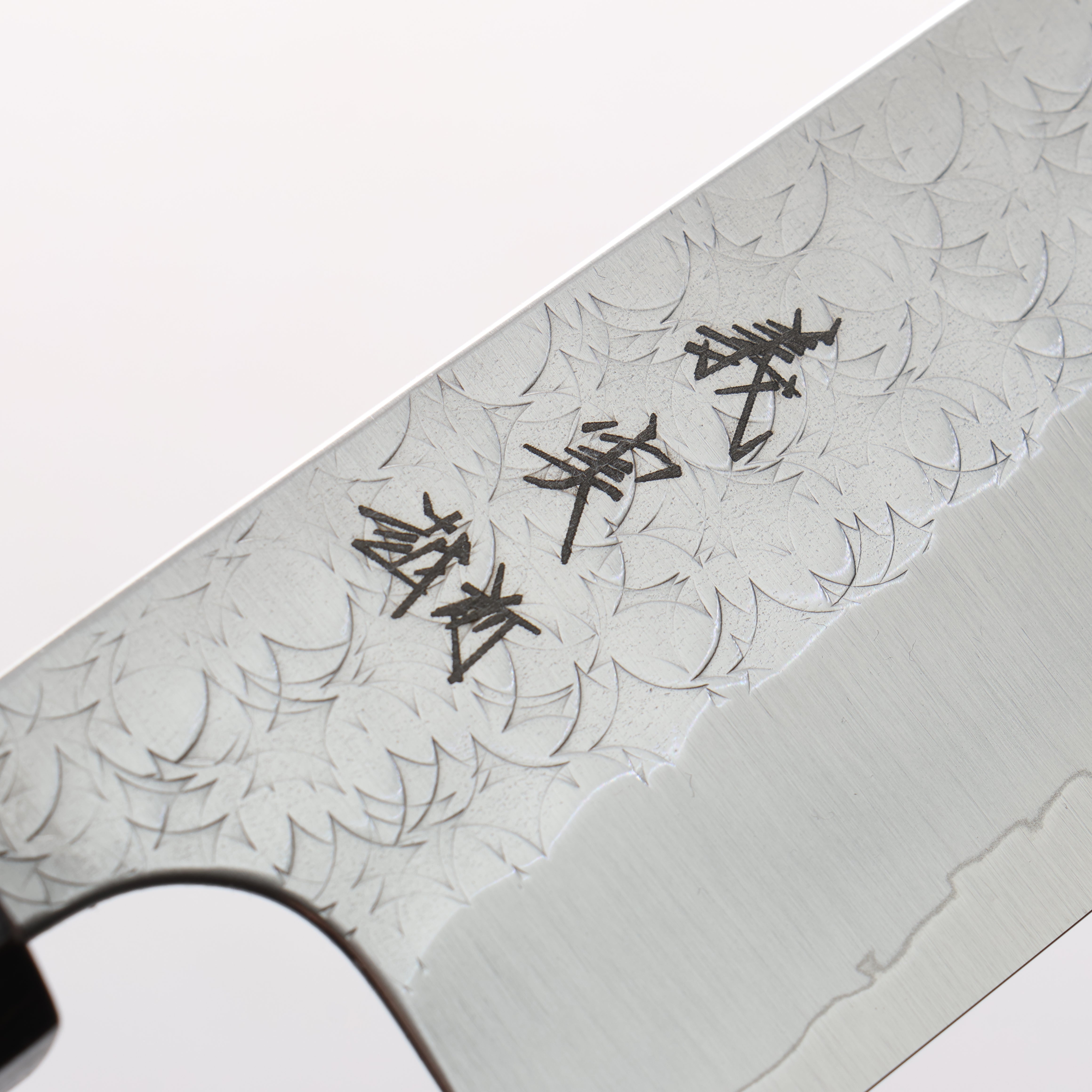 Yoshimi Kato Minamo SG2 Hammered Santoku 170mm Ebony (Blue Ring) Handle - Seisuke Knife