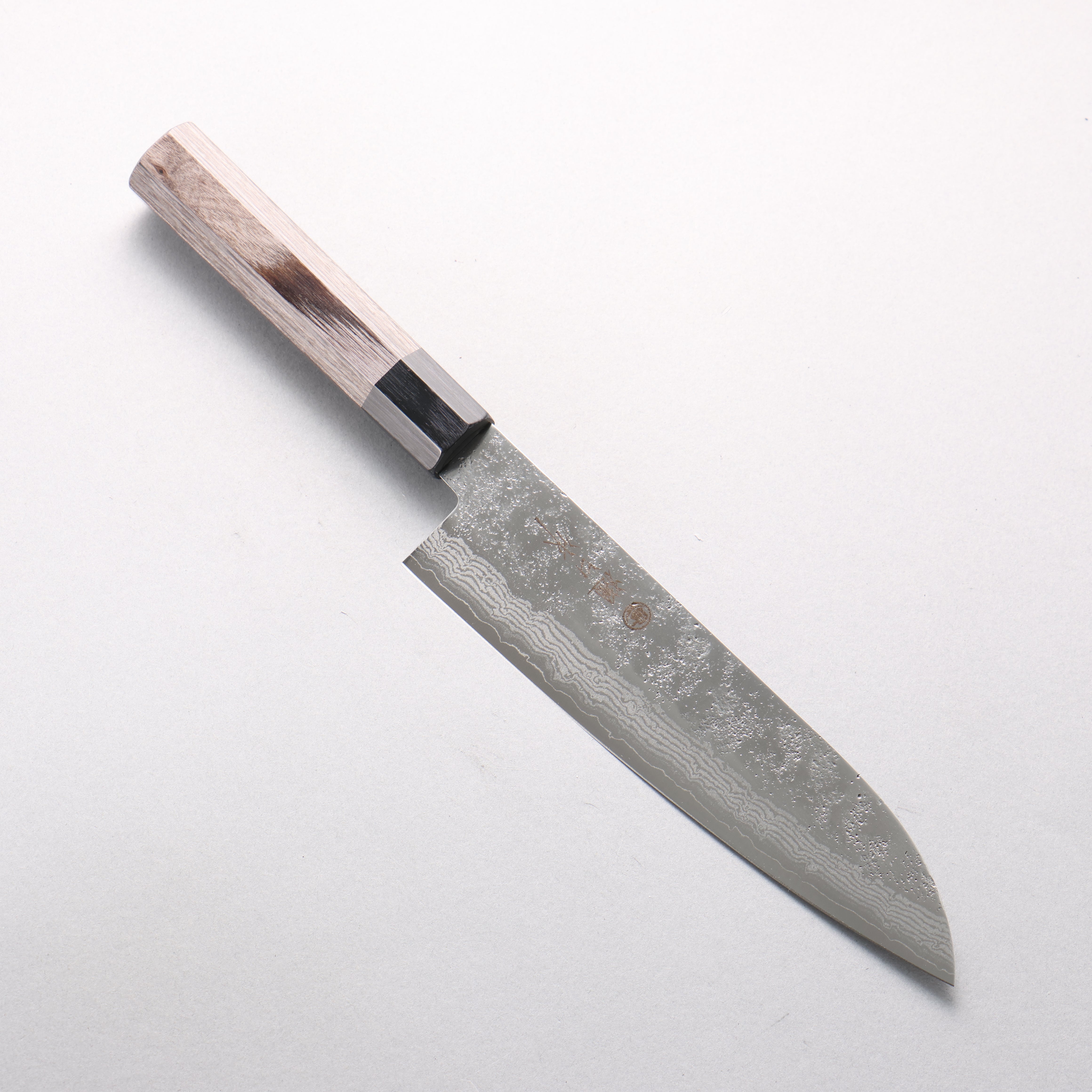 Higuchi VG10 8 Layer Damascus Nashiji Santoku 180mm Gray Pakka wood Ha