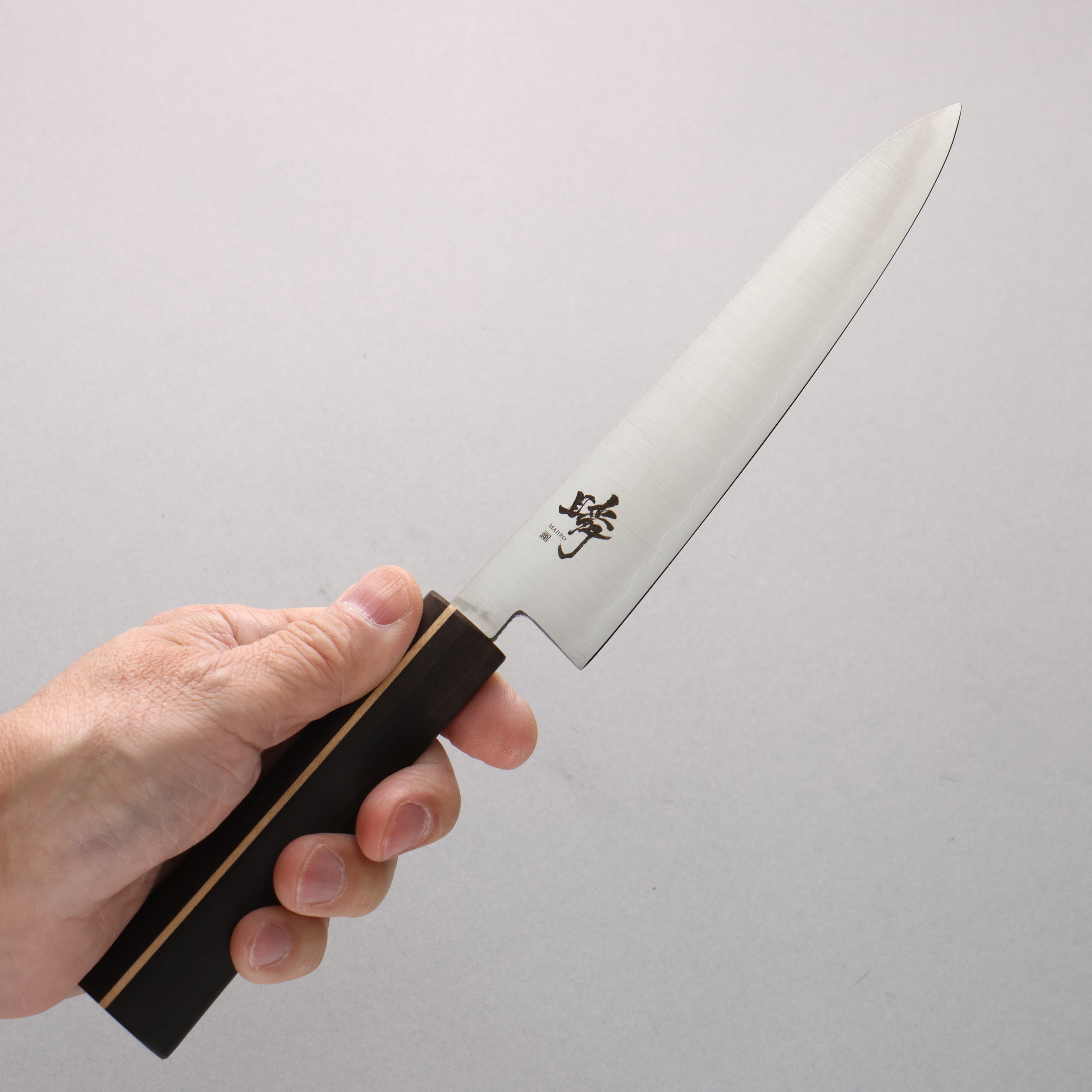 Shigeki Tanaka Majiro Silver Steel No.3 Petty-Utility 150mm Ebony Wood Handle - Seisuke Knife