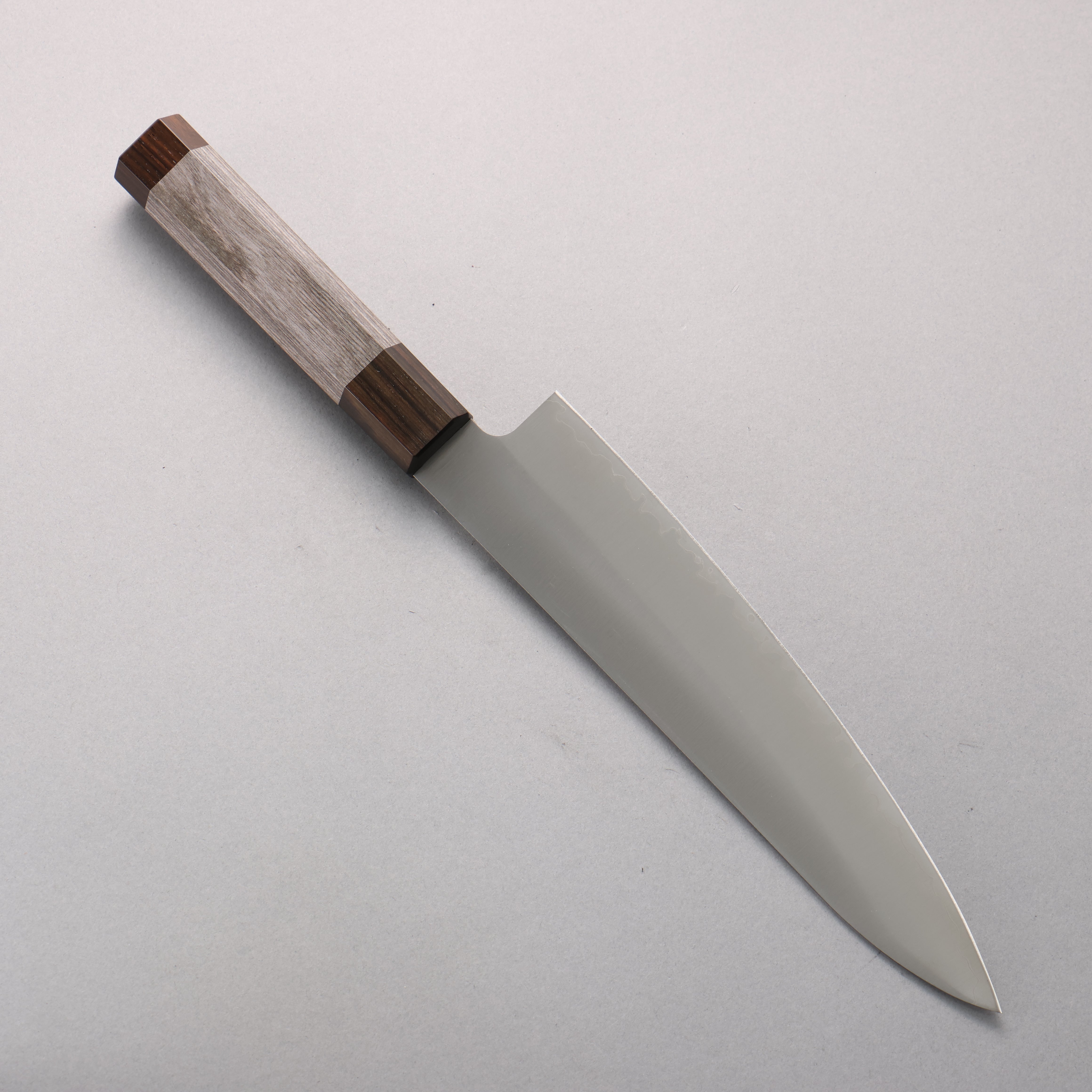 Kanetsune SG2 Gyuto 210mm Gray Pakka wood Handle - Seisuke Knife